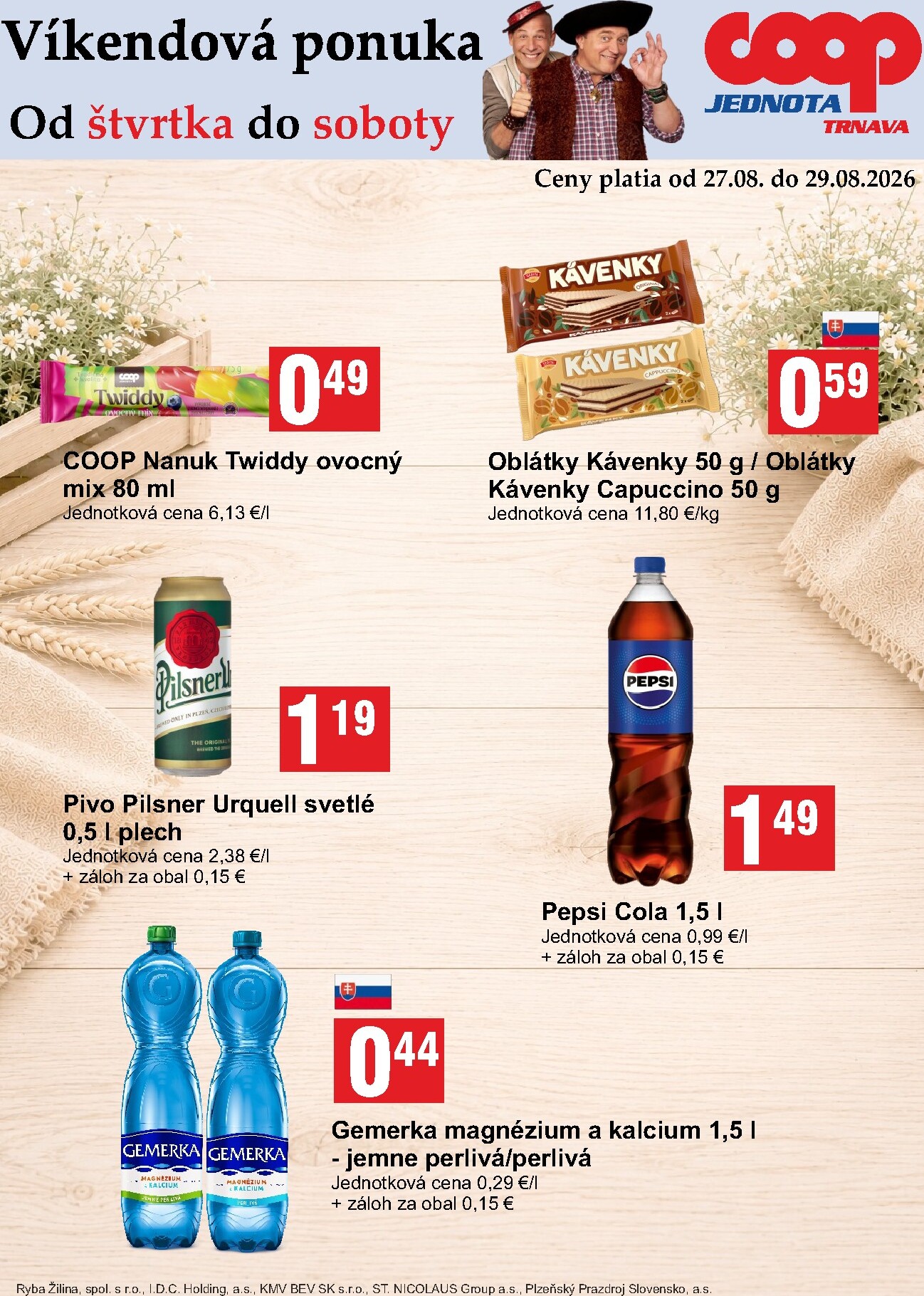 coop-jednota - Aktuálny COOP Jednota - Víkendová ponuka leták od štvrtka, 27.08.2026 do soboty, 29.08.2026 - page: 2