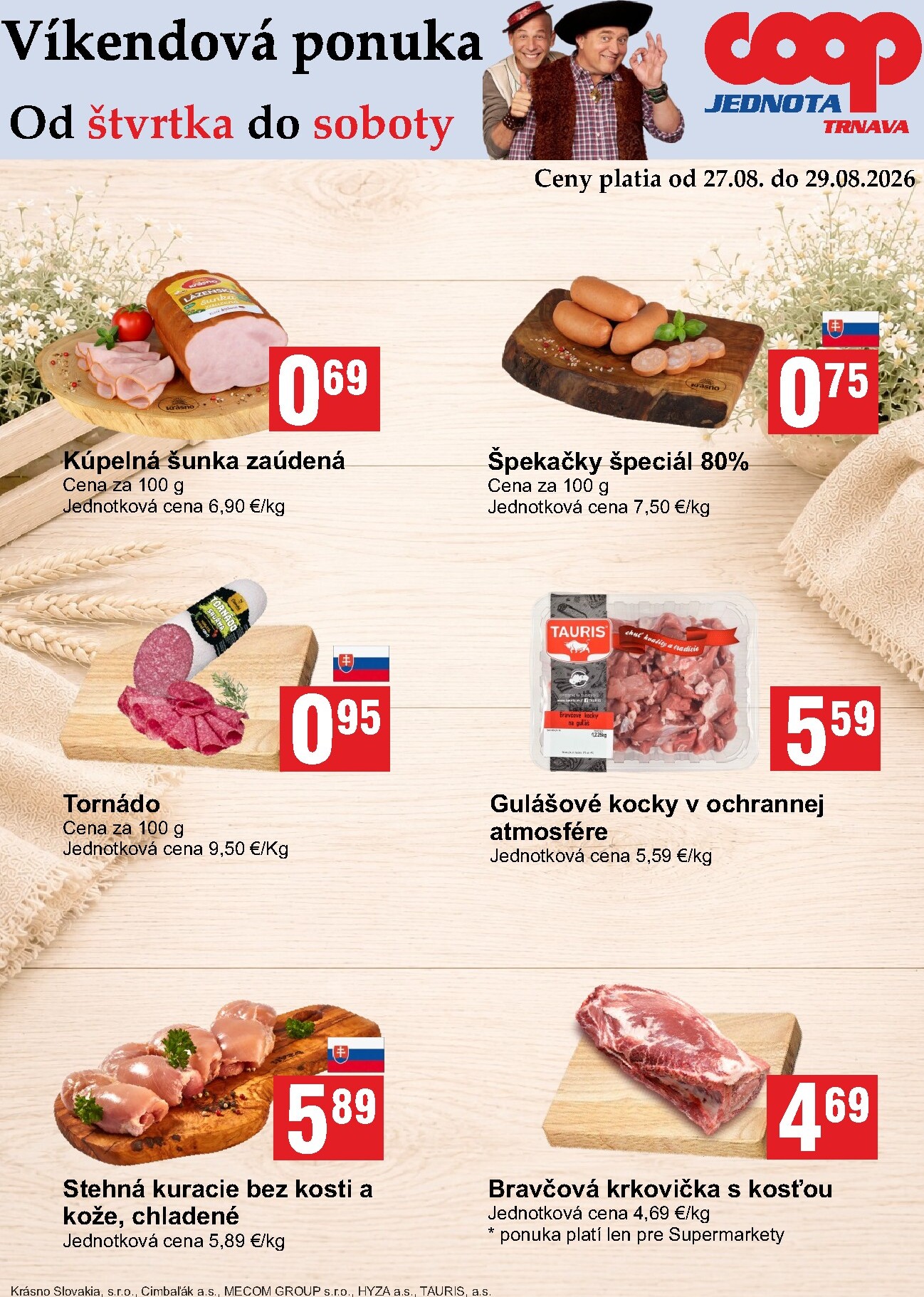 coop-jednota - Aktuálny COOP Jednota - Víkendová ponuka leták od štvrtka, 27.08.2026 do soboty, 29.08.2026 - page: 3
