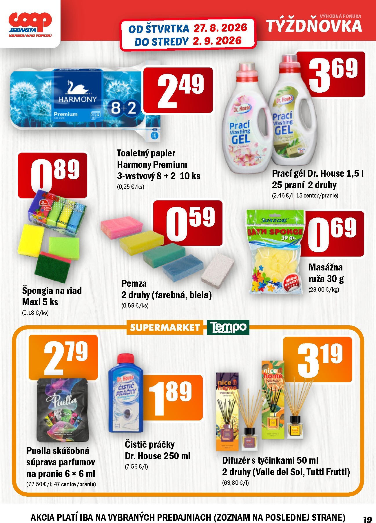 coop-jednota - Aktuálny COOP Jednota leták od štvrtka, 27.08.2026 do stredy, 02.09.2026 - page: 19