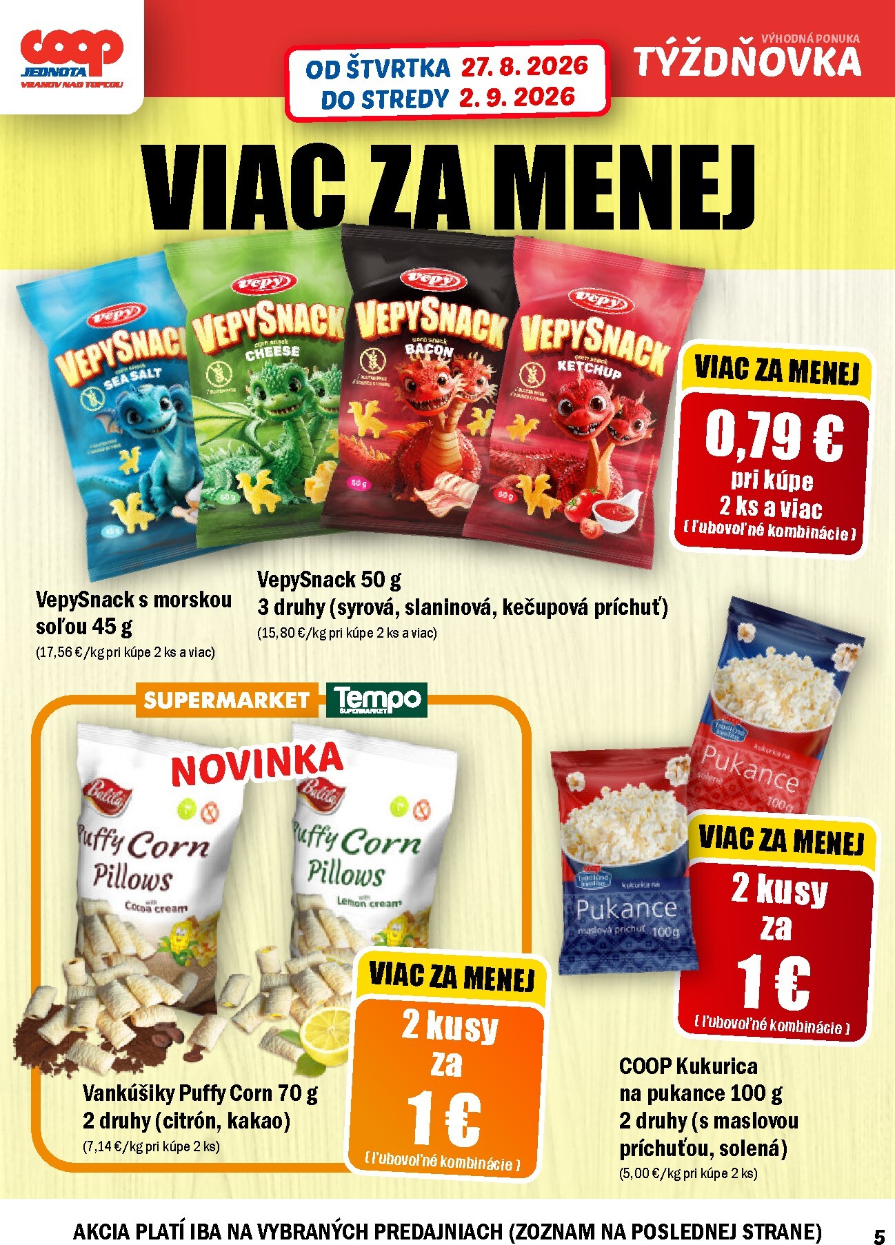 coop-jednota - Aktuálny COOP Jednota leták od štvrtka, 27.08.2026 do stredy, 02.09.2026 - page: 5