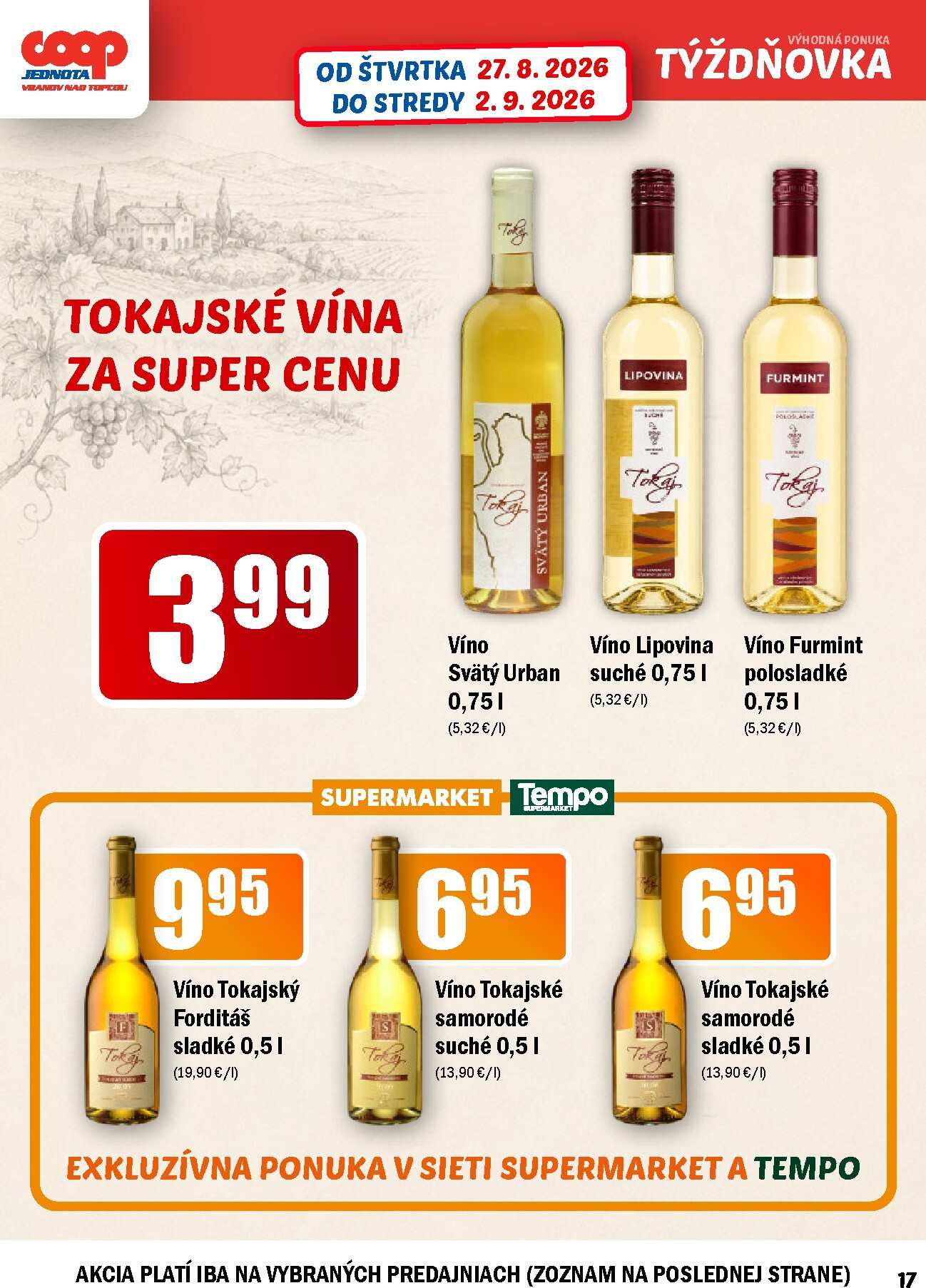 coop-jednota - Aktuálny COOP Jednota leták od štvrtka, 27.08.2026 do stredy, 02.09.2026 - page: 17