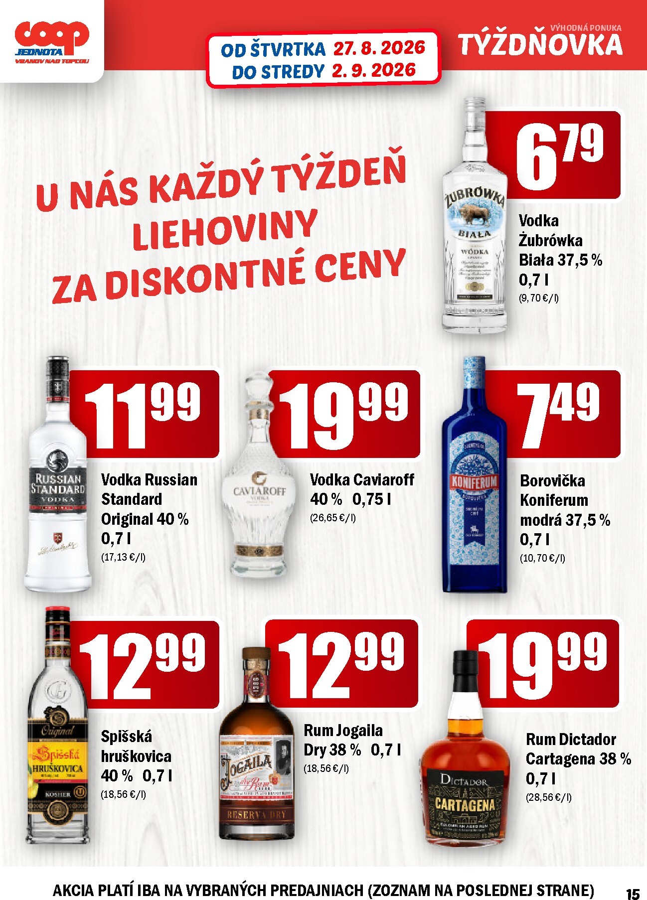 coop-jednota - Aktuálny COOP Jednota leták od štvrtka, 27.08.2026 do stredy, 02.09.2026 - page: 15