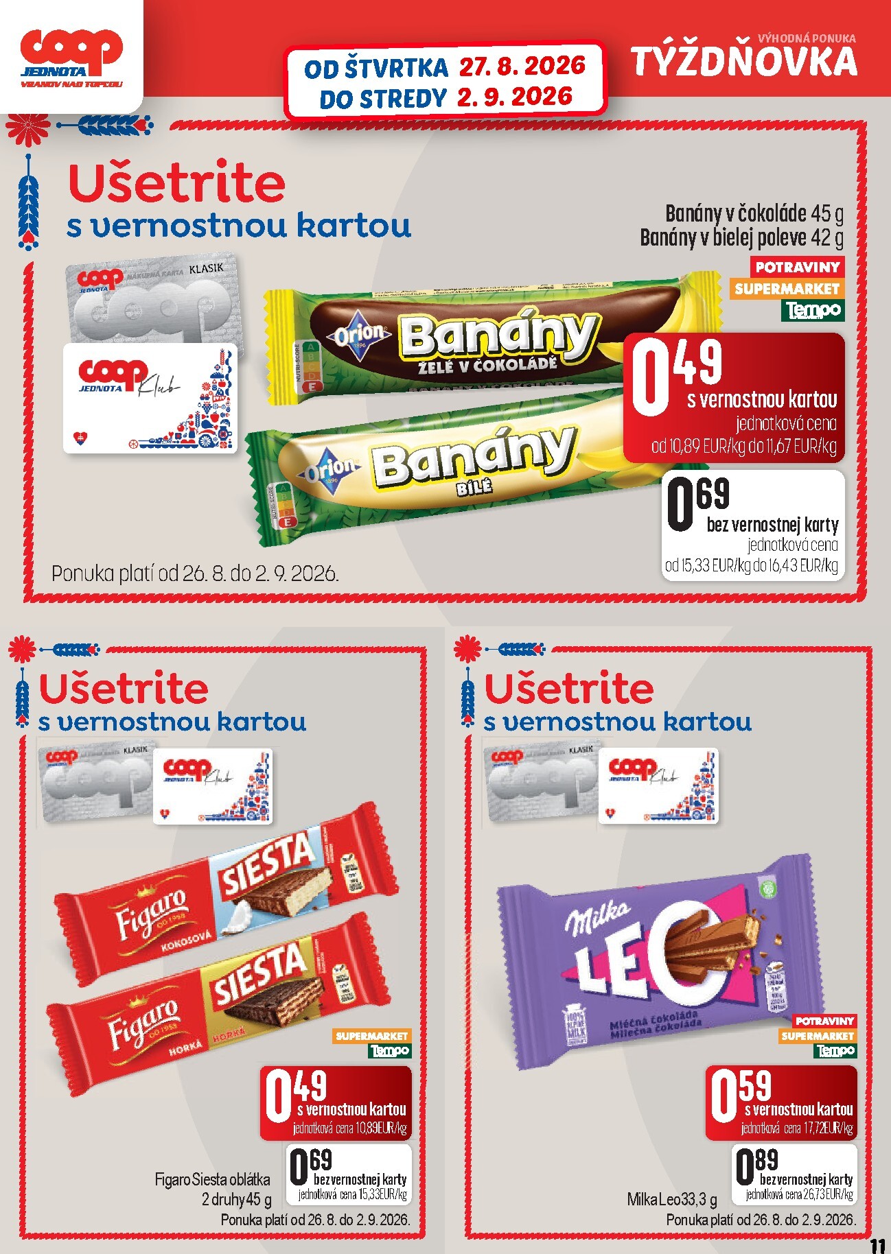 coop-jednota - Aktuálny COOP Jednota leták od štvrtka, 27.08.2026 do stredy, 02.09.2026 - page: 11