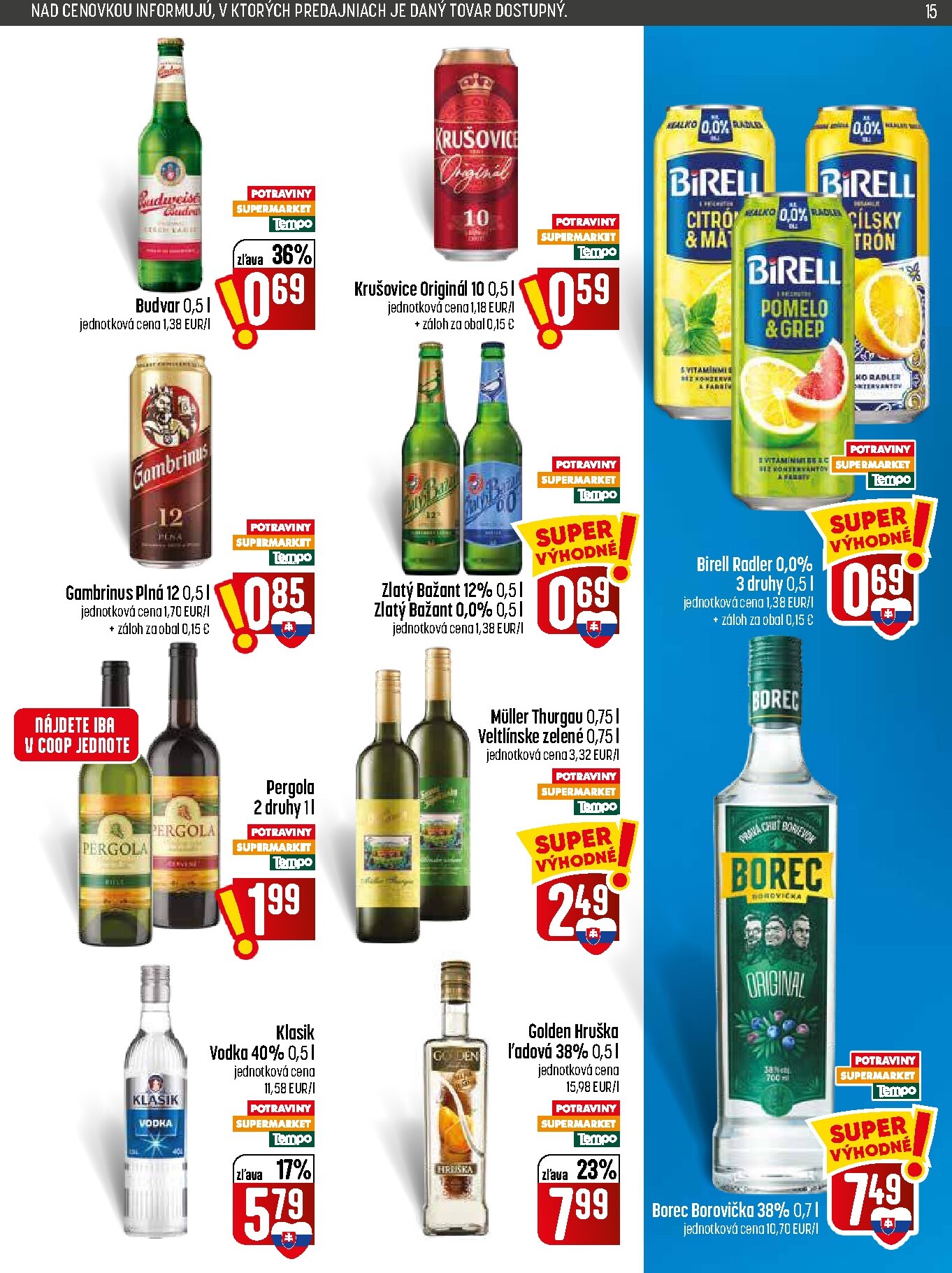coop-jednota - Nový COOP Jednota leták od štvrtka, 03.09.2026 do stredy, 09.09.2026 - page: 15