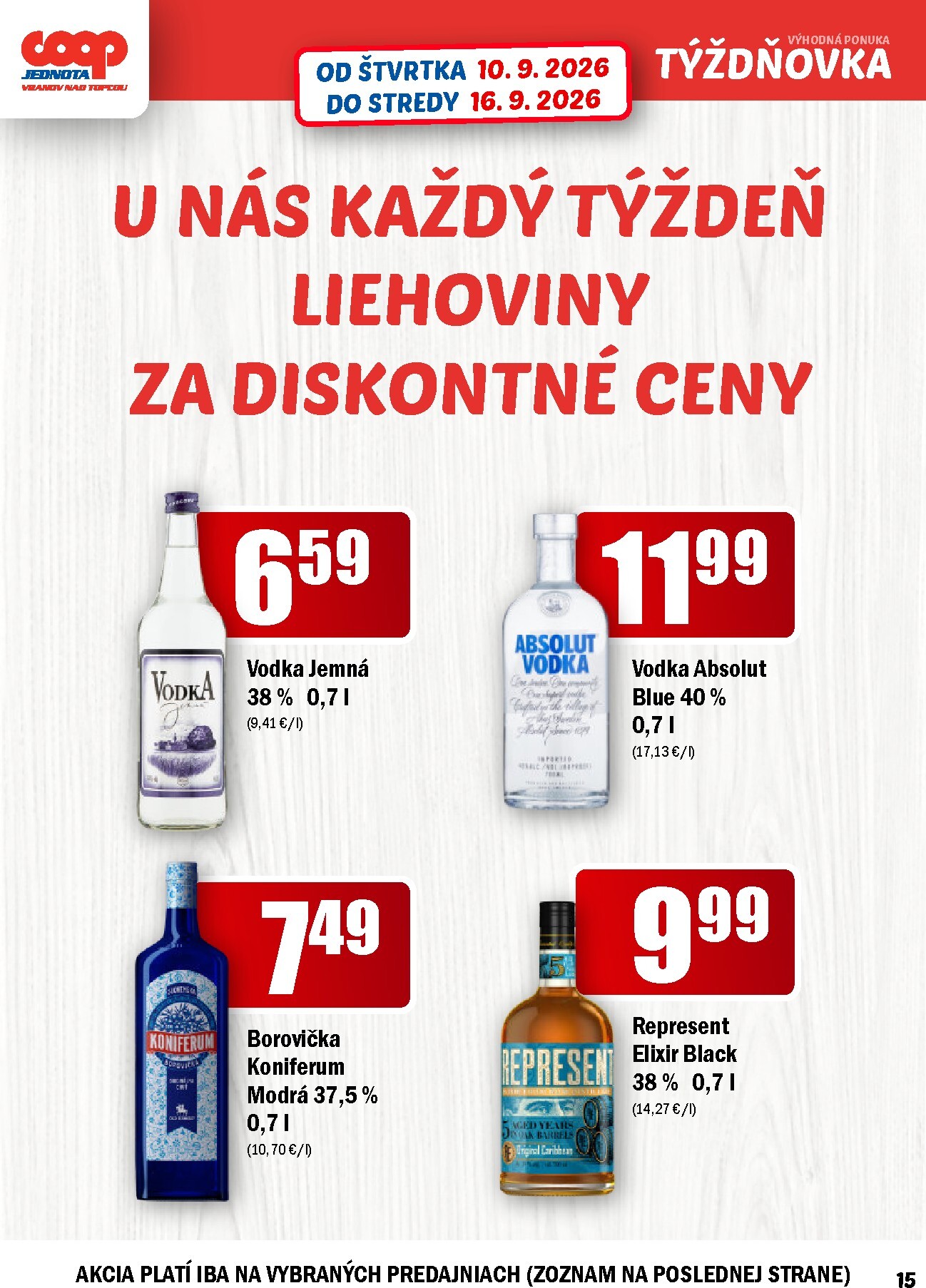 coop-jednota - Aktuálny COOP Jednota leták od štvrtka, 10.09.2026 do stredy, 16.09.2026 - page: 15