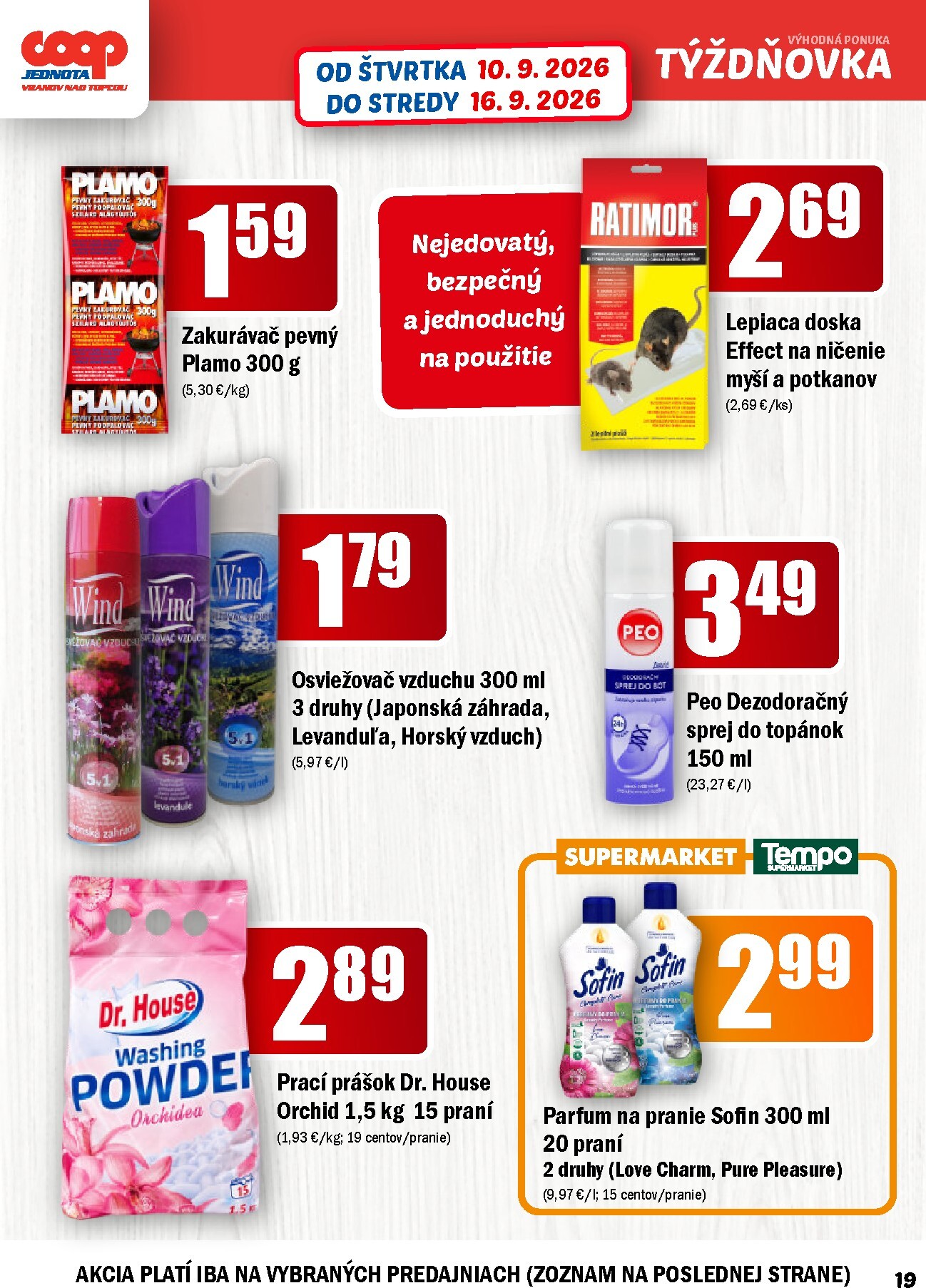 coop-jednota - Aktuálny COOP Jednota leták od štvrtka, 10.09.2026 do stredy, 16.09.2026 - page: 19