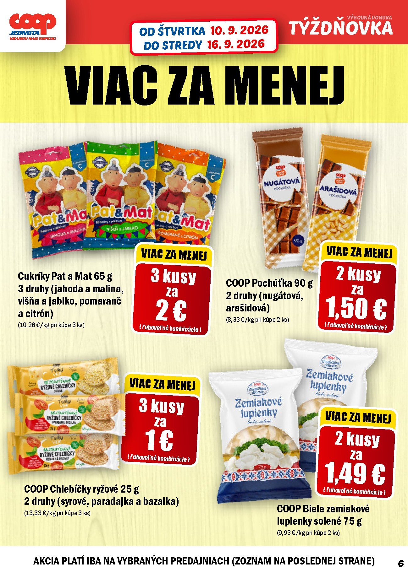 coop-jednota - Aktuálny COOP Jednota leták od štvrtka, 10.09.2026 do stredy, 16.09.2026 - page: 6