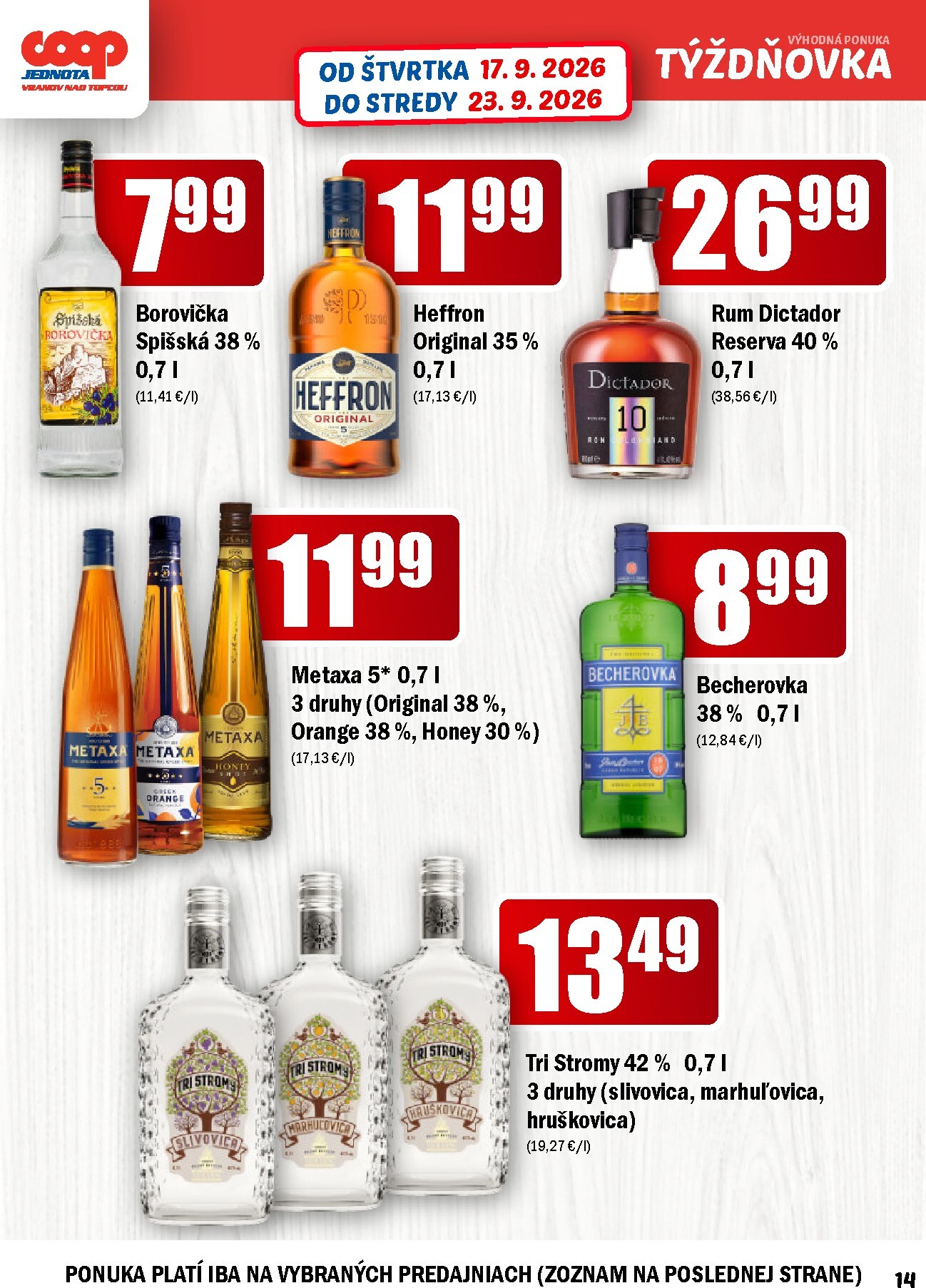 coop-jednota - Aktuálny COOP Jednota leták od štvrtka, 17.09.2026 do stredy, 23.09.2026 - page: 14