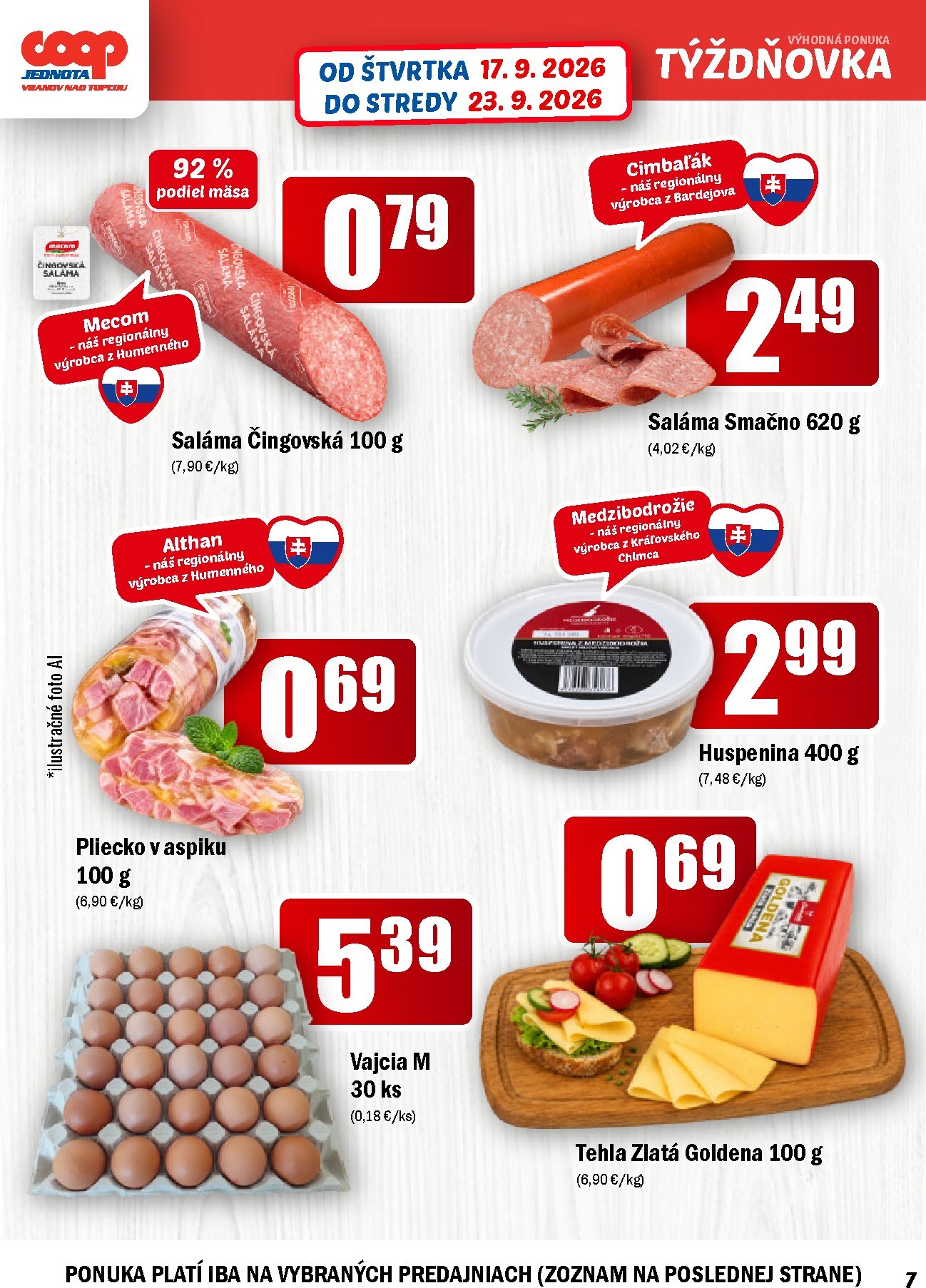 coop-jednota - Aktuálny COOP Jednota leták od štvrtka, 17.09.2026 do stredy, 23.09.2026 - page: 7