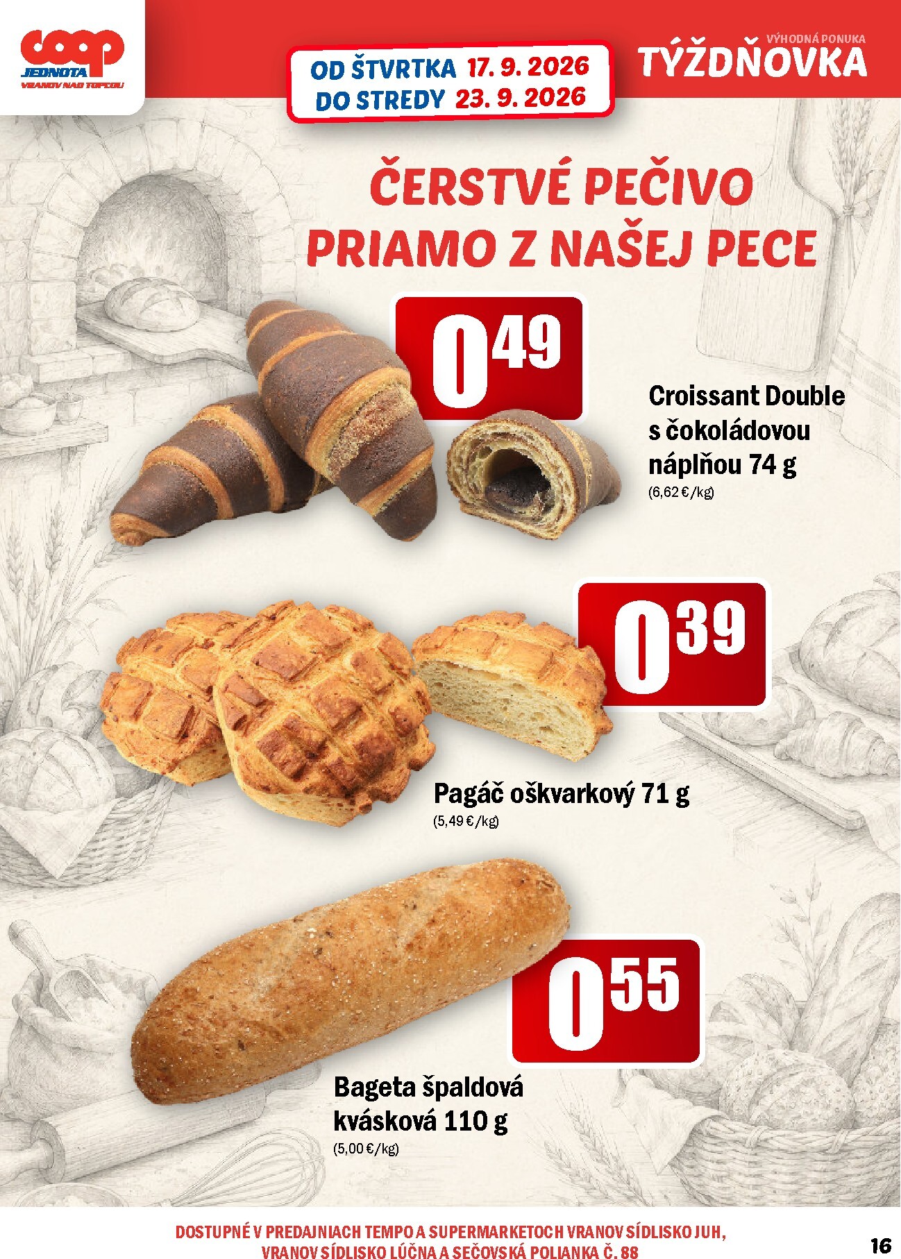 coop-jednota - Aktuálny COOP Jednota leták od štvrtka, 17.09.2026 do stredy, 23.09.2026 - page: 16