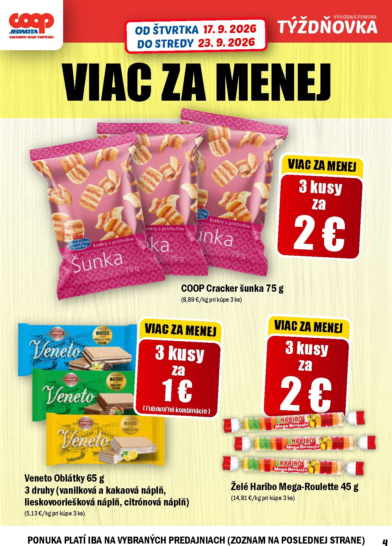 coop-jednota - Aktuálny COOP Jednota leták od štvrtka, 17.09.2026 do stredy, 23.09.2026 - page: 4