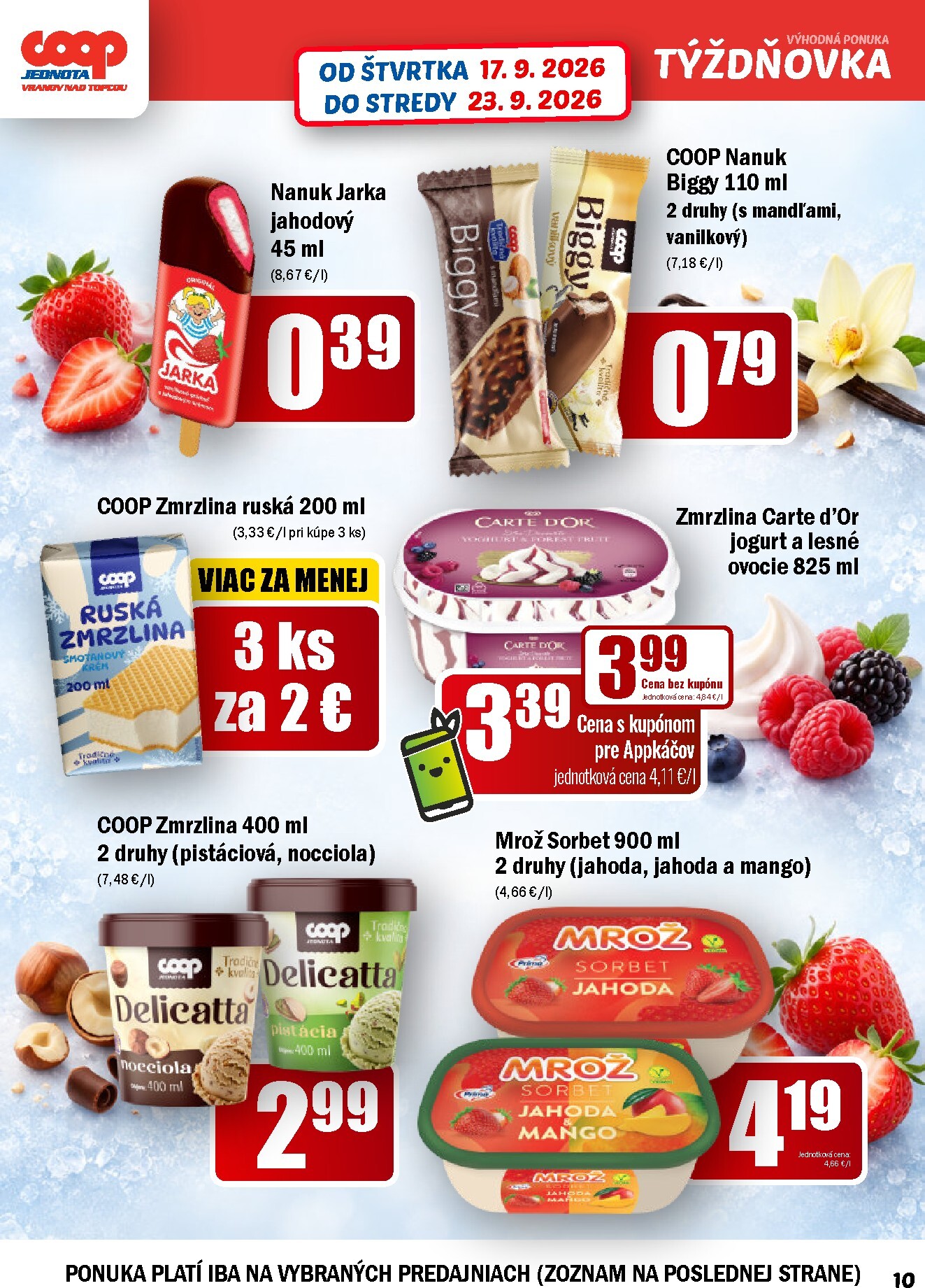 coop-jednota - Aktuálny COOP Jednota leták od štvrtka, 17.09.2026 do stredy, 23.09.2026 - page: 10