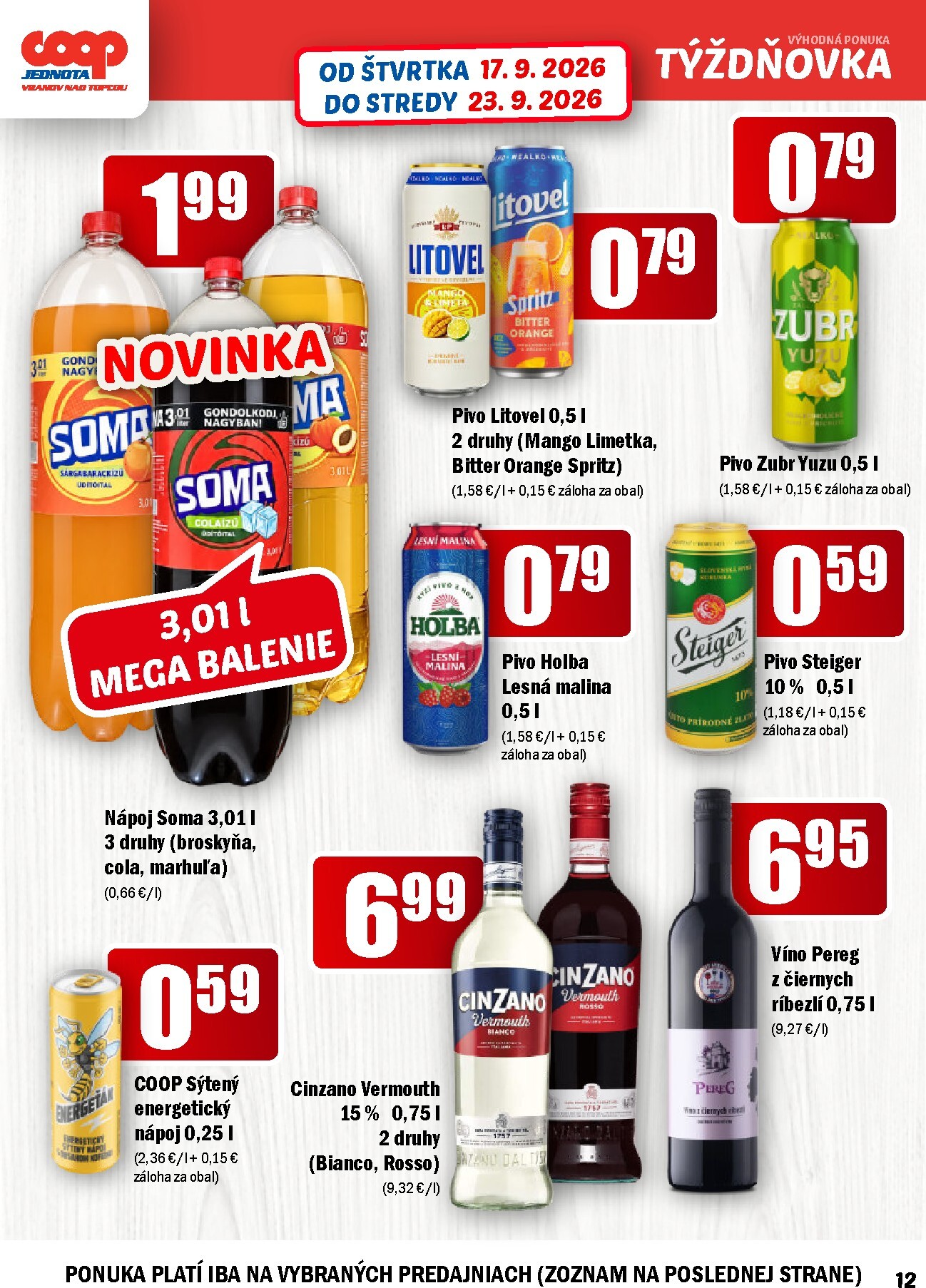 coop-jednota - Aktuálny COOP Jednota leták od štvrtka, 17.09.2026 do stredy, 23.09.2026 - page: 12
