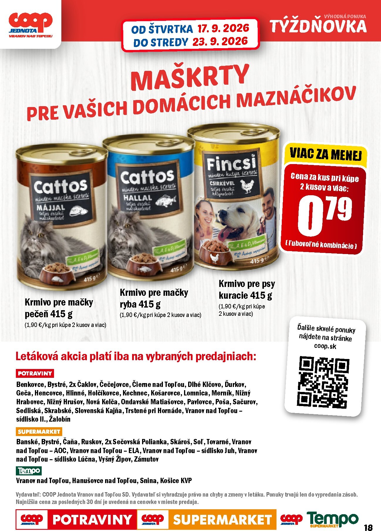 coop-jednota - Aktuálny COOP Jednota leták od štvrtka, 17.09.2026 do stredy, 23.09.2026 - page: 18