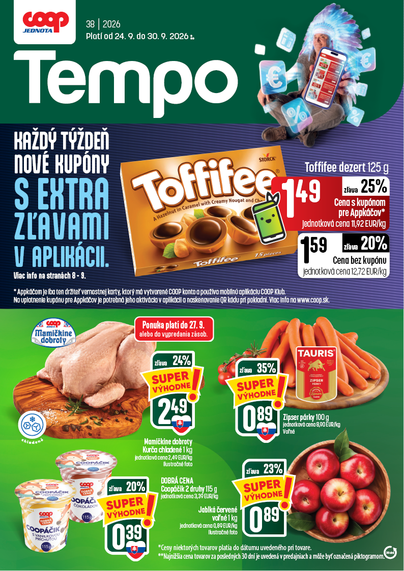 coop-jednota - Nový COOP Jednota - Tempo leták od štvrtka, 24.09.2026 do stredy, 30.09.2026 - page: 1