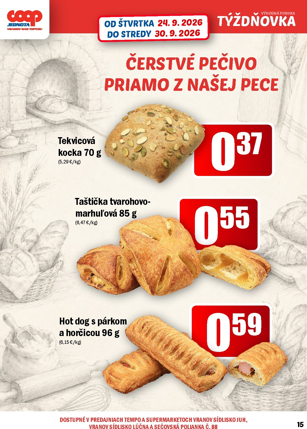 coop-jednota - Aktuálny COOP Jednota - Vranov nad Topľou leták od štvrtka, 24.09.2026 do stredy, 30.09.2026 - page: 15