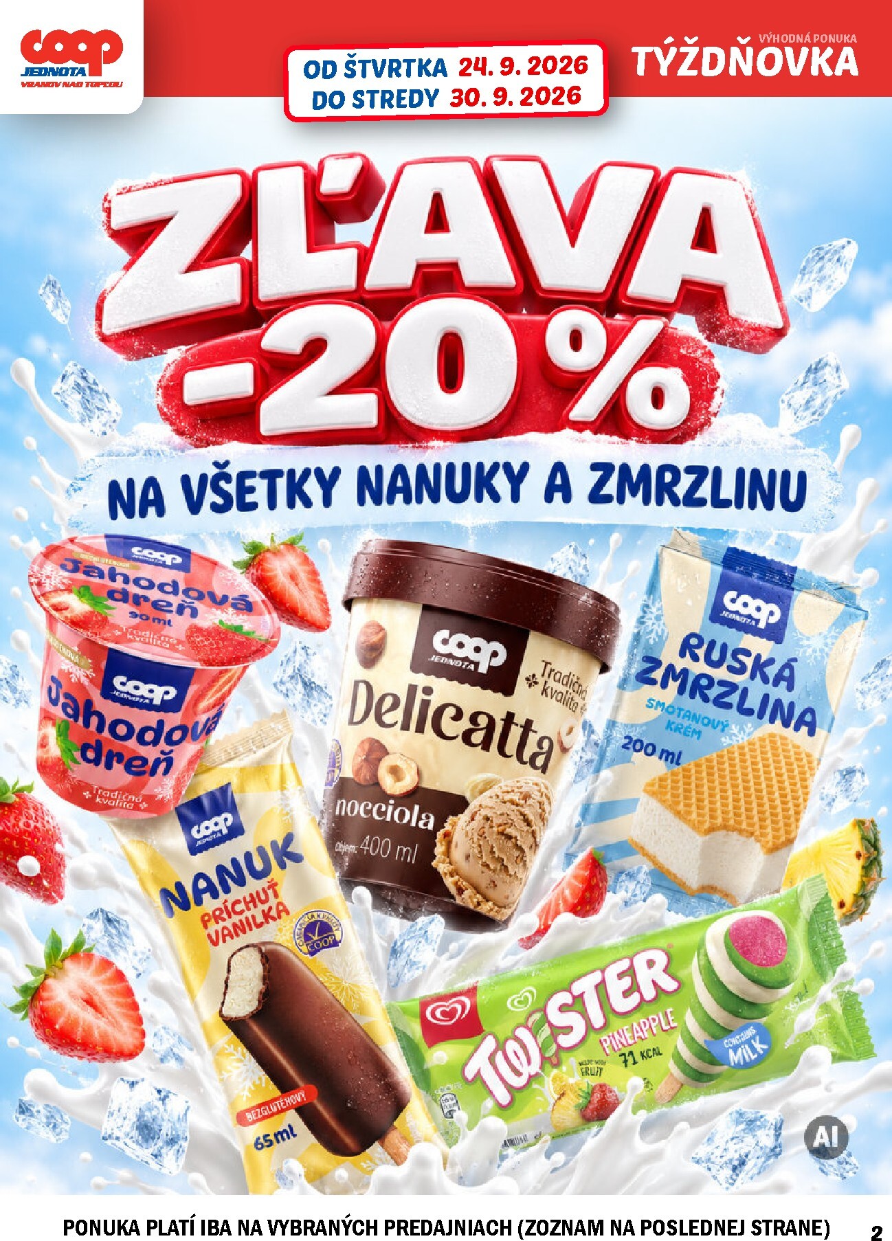 coop-jednota - Aktuálny COOP Jednota - Vranov nad Topľou leták od štvrtka, 24.09.2026 do stredy, 30.09.2026 - page: 2