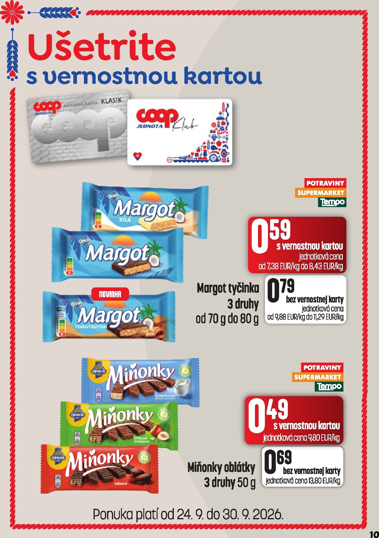 coop-jednota - Aktuálny COOP Jednota - Vranov nad Topľou leták od štvrtka, 24.09.2026 do stredy, 30.09.2026 - page: 10