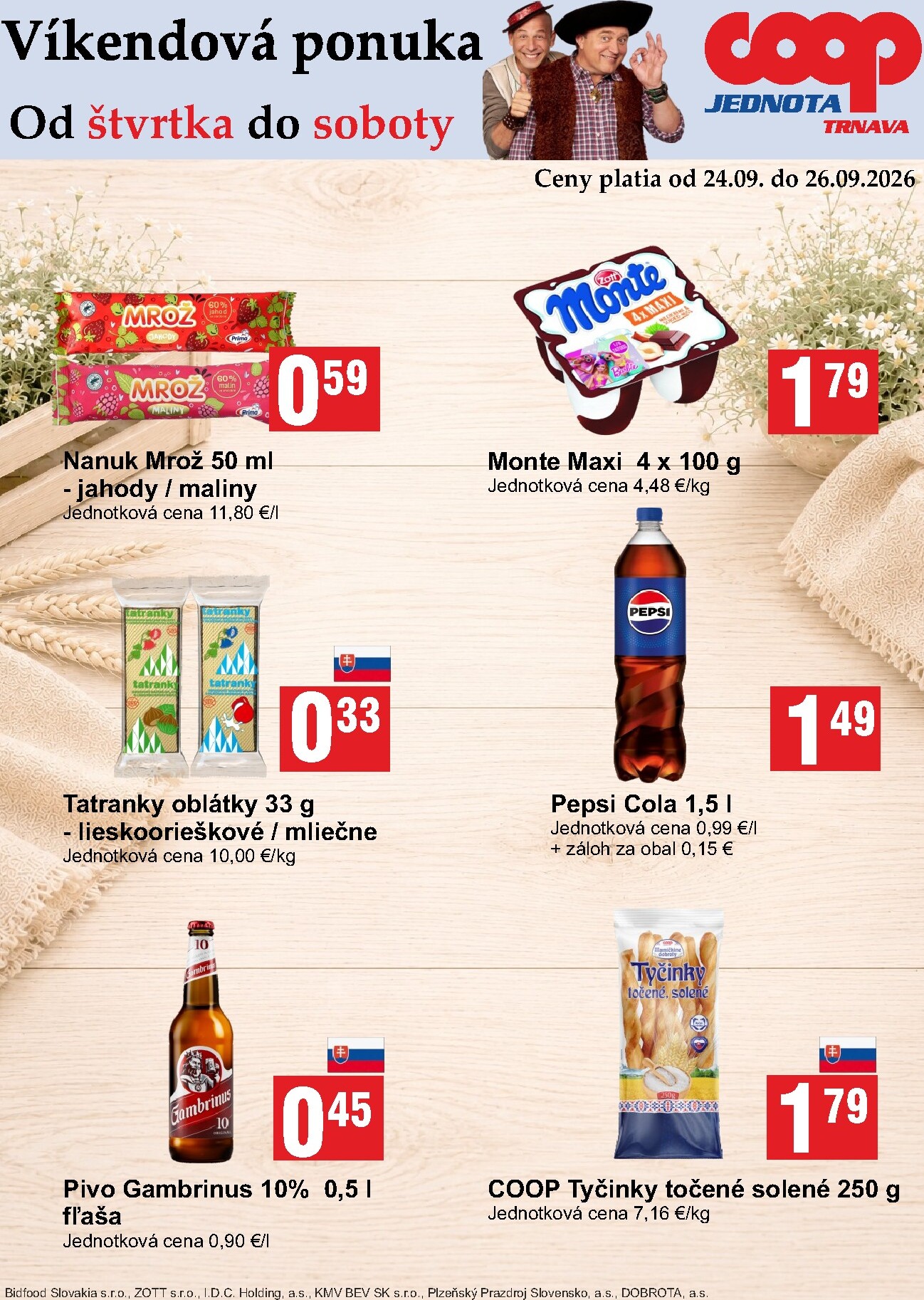 coop-jednota - Aktuálny COOP Jednota - Víkendová ponuka Trnava leták od štvrtka, 24.09.2026 do soboty, 26.09.2026 - page: 2