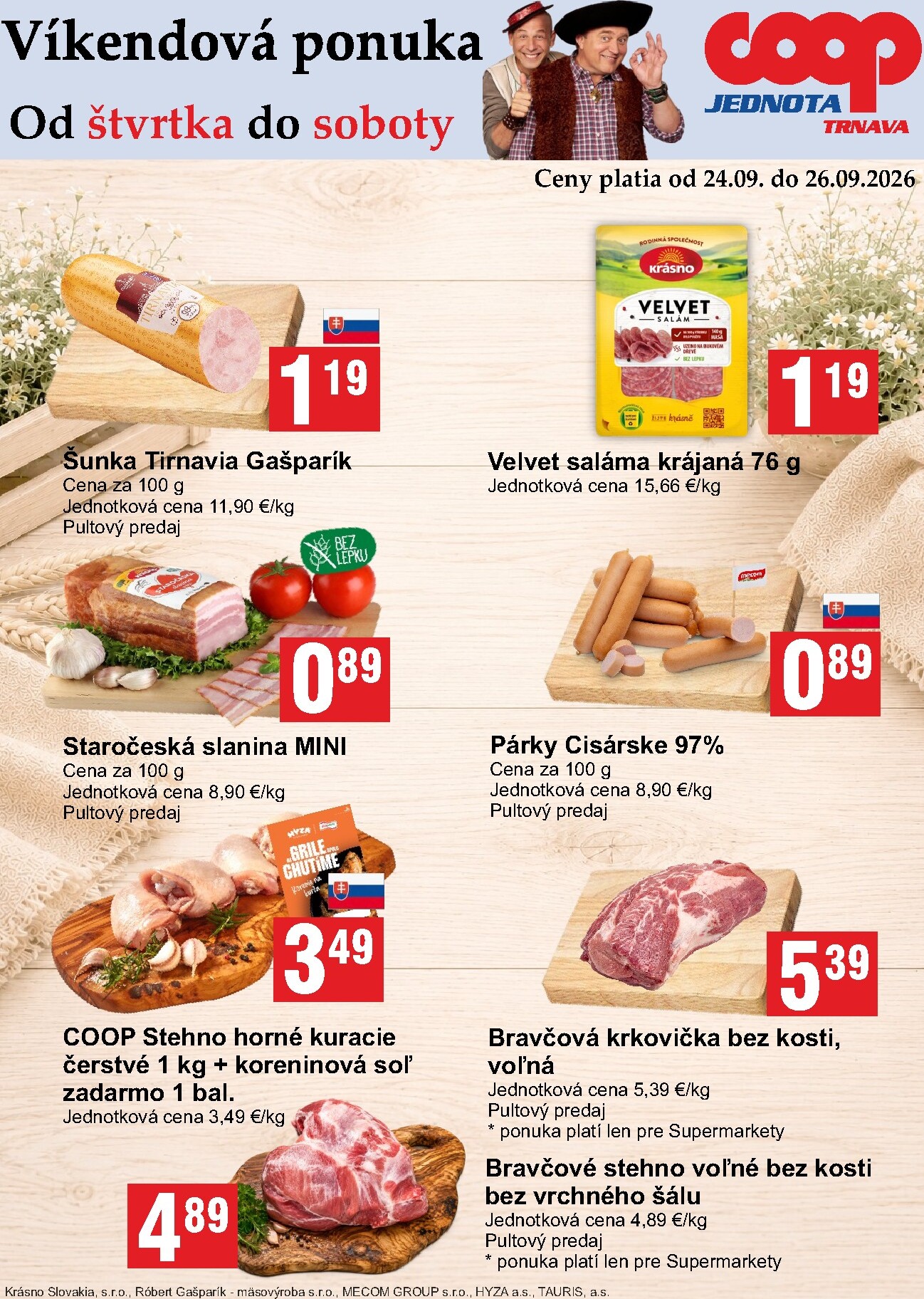 coop-jednota - Aktuálny COOP Jednota - Víkendová ponuka Trnava leták od štvrtka, 24.09.2026 do soboty, 26.09.2026 - page: 3