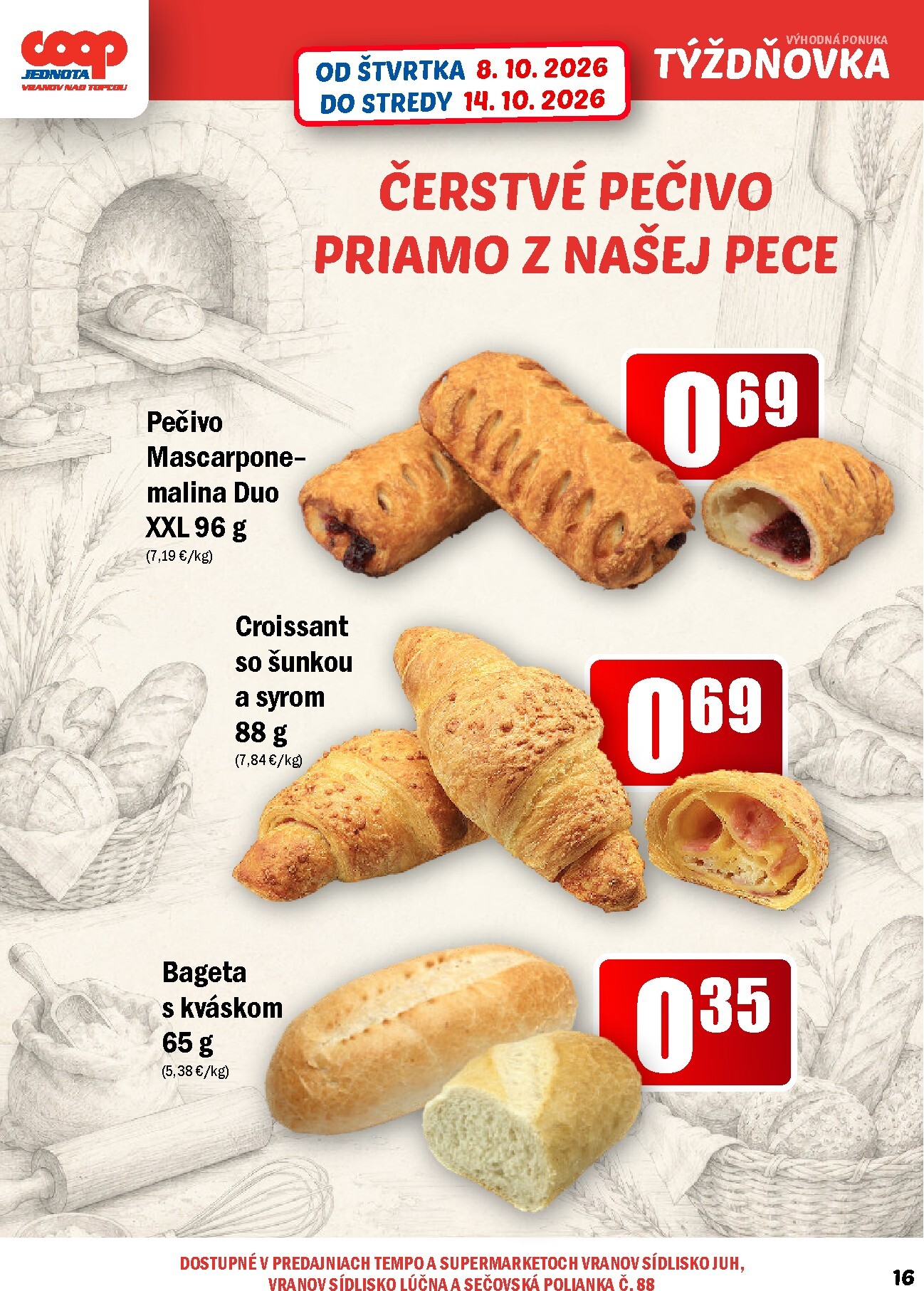 coop-jednota - Aktuálny COOP Jednota - Vranov nad Topľou leták od štvrtka, 08.10.2026 do stredy, 14.10.2026 - page: 16