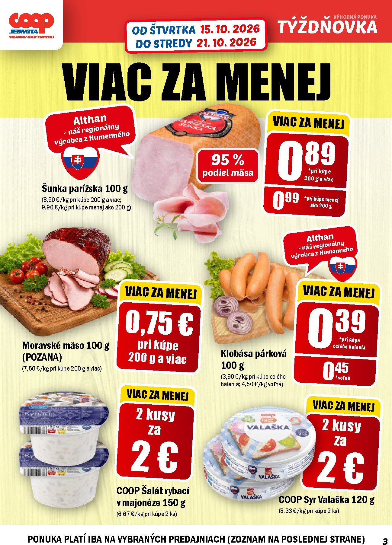 coop-jednota - Aktuálny COOP Jednota - Vranov nad Topľou leták od štvrtka, 15.10.2026 do stredy, 21.10.2026 - page: 3