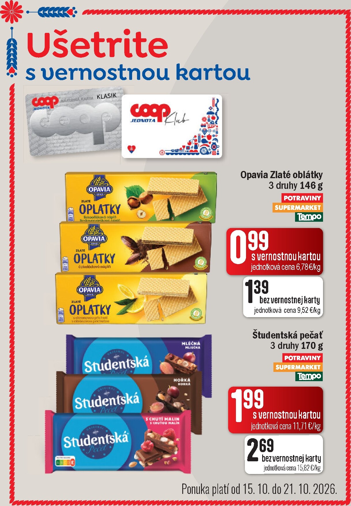 coop-jednota - Aktuálny COOP Jednota - Vranov nad Topľou leták od štvrtka, 15.10.2026 do stredy, 21.10.2026 - page: 13