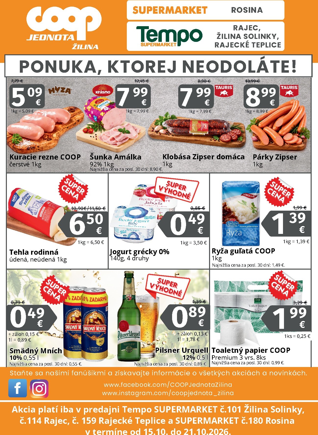 coop-jednota - Aktuálny COOP Jednota - Žilina leták od štvrtka, 15.10.2026 do stredy, 21.10.2026 - page: 2