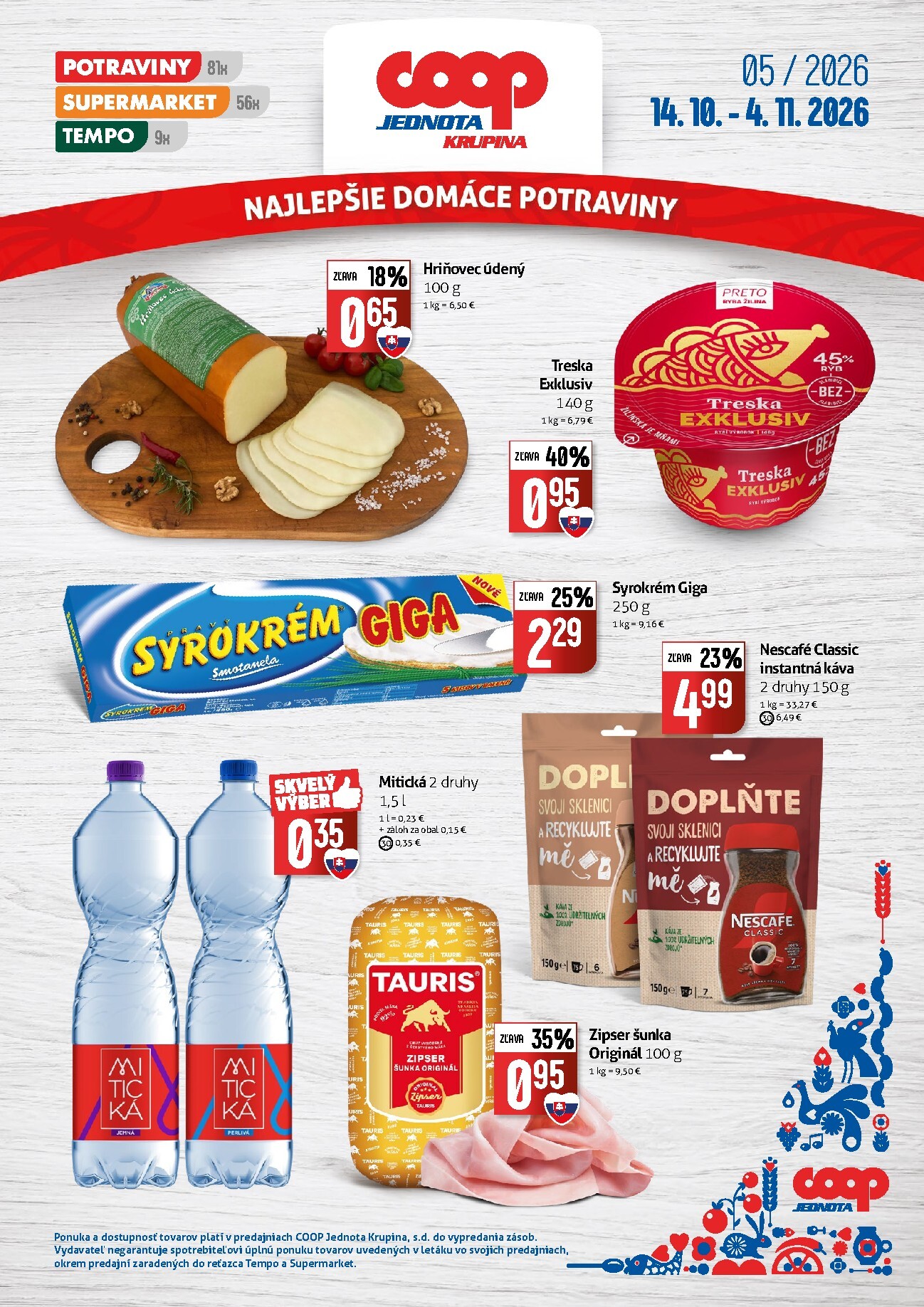 coop-jednota - Aktuálny COOP Jednota - Krupina leták od stredy, 14.10.2026 do stredy, 04.11.2026