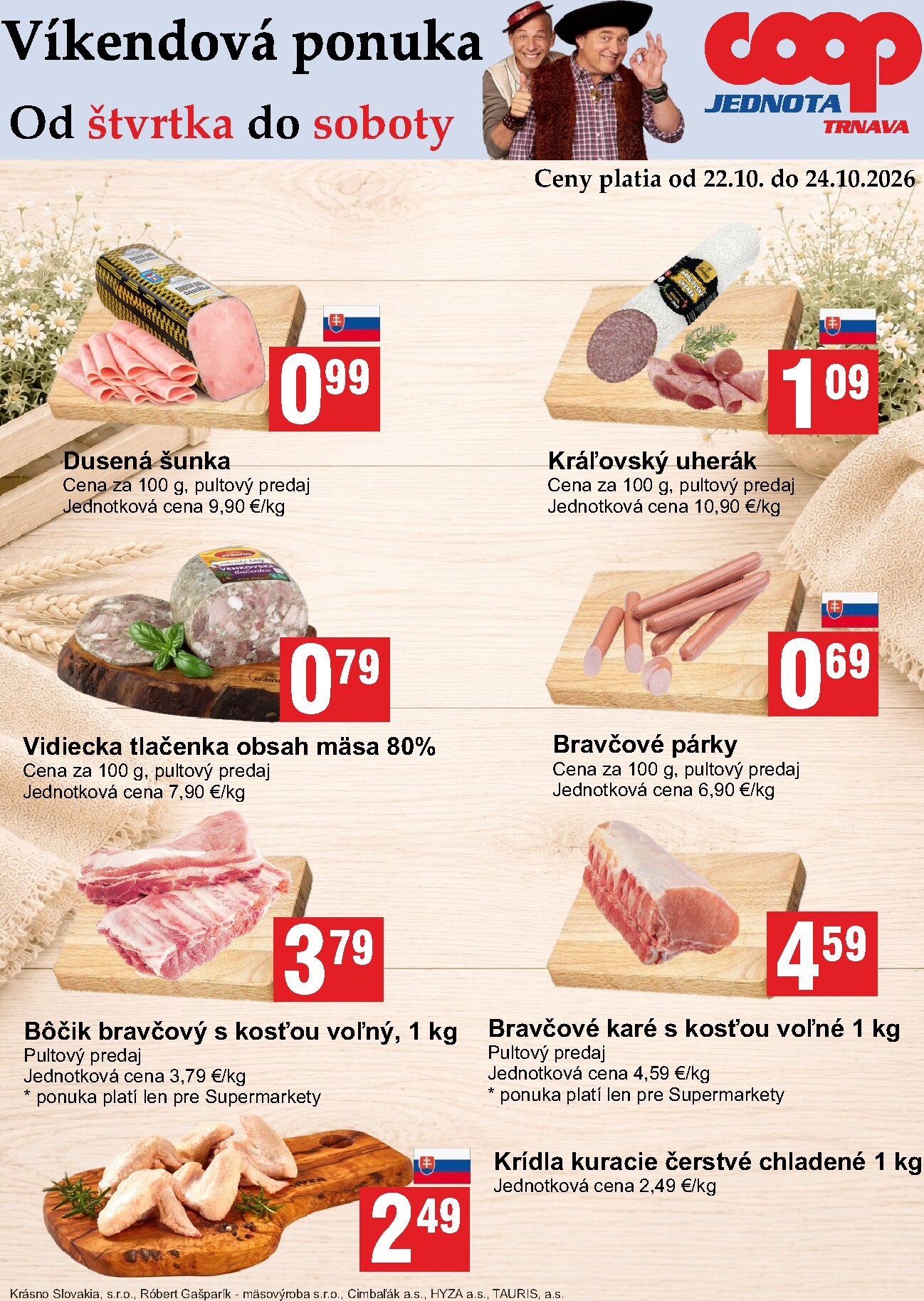 coop-jednota - Aktuálny COOP Jednota - Víkendová ponuka leták od štvrtka, 22.10.2026 do soboty, 24.10.2026 - page: 3