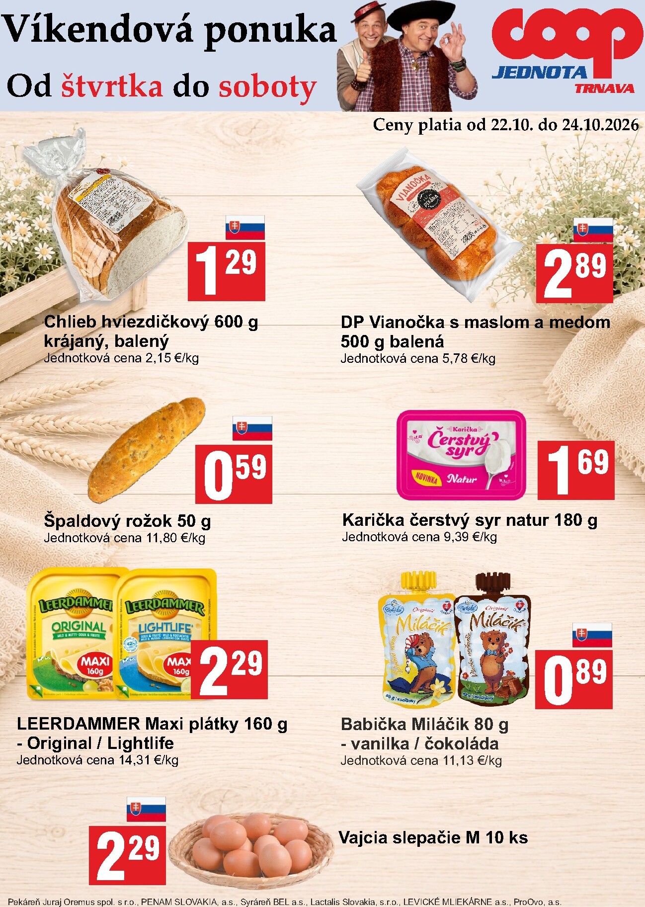 coop-jednota - Aktuálny COOP Jednota - Víkendová ponuka leták od štvrtka, 22.10.2026 do soboty, 24.10.2026
