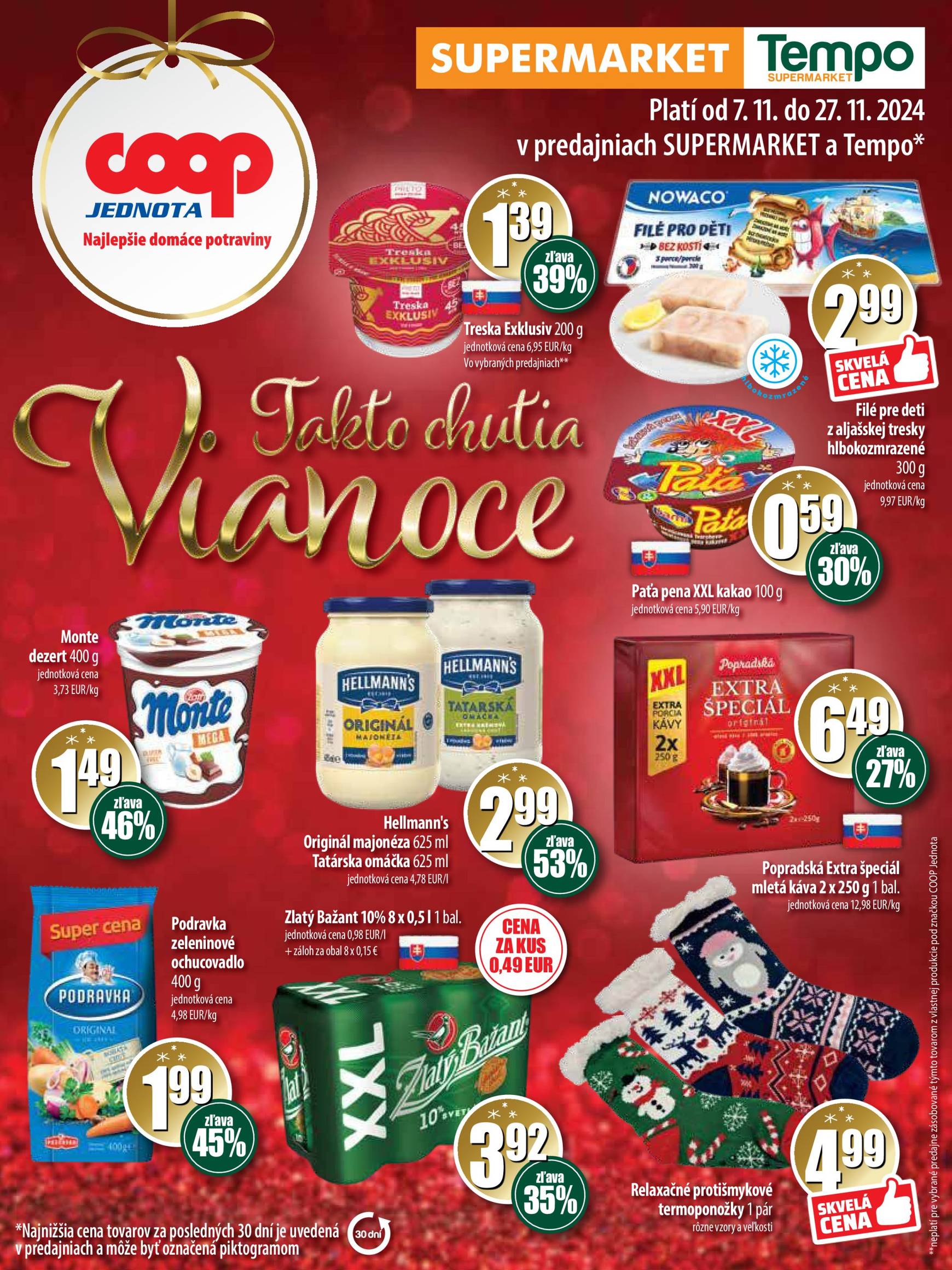 coop-jednota - COOP Jednota - Takto chuťia Vianoce leták platný od 07.11. - 27.11.