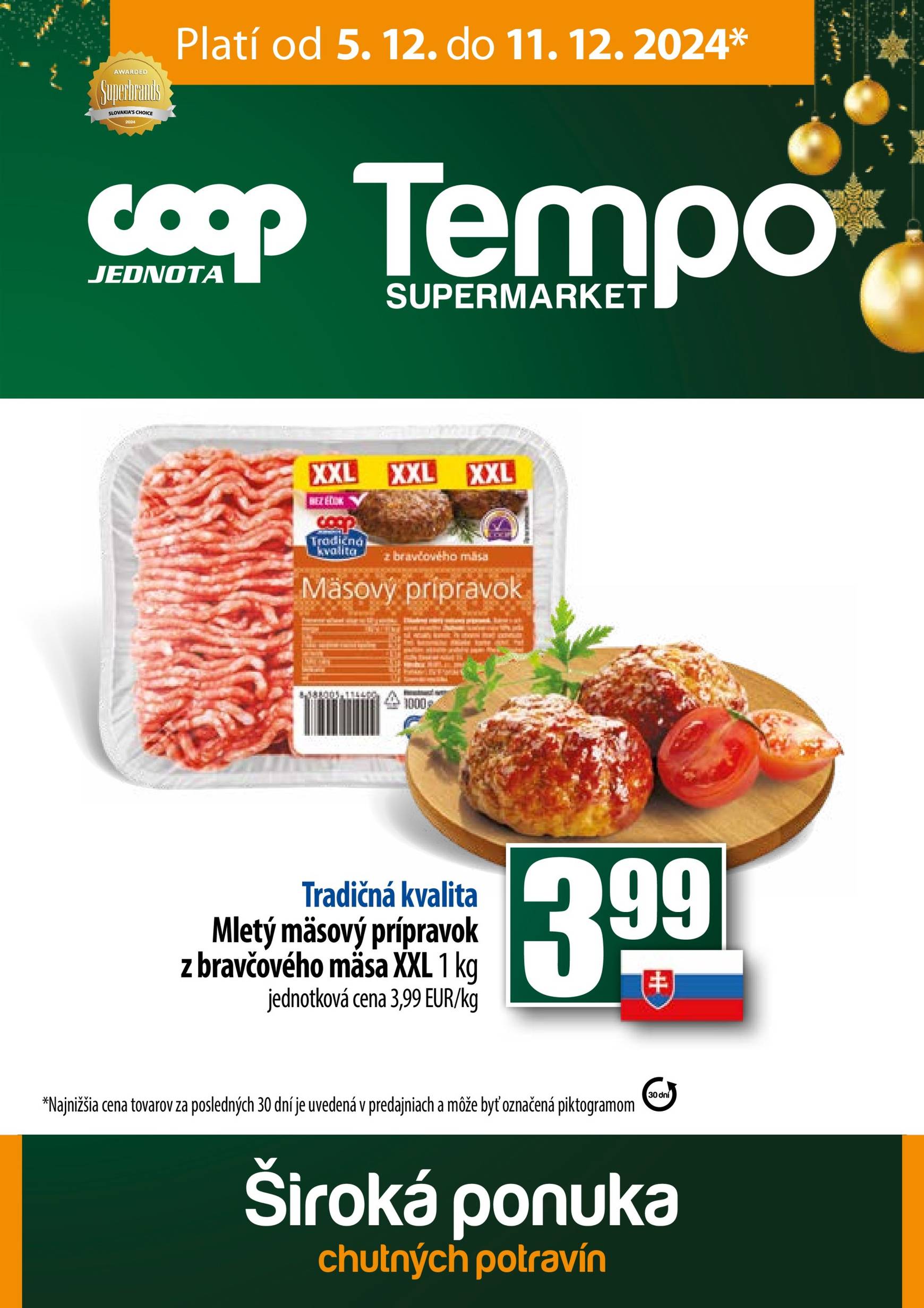 coop-jednota - COOP Jednota - Tempo leták platný od 05.12. - 11.12.