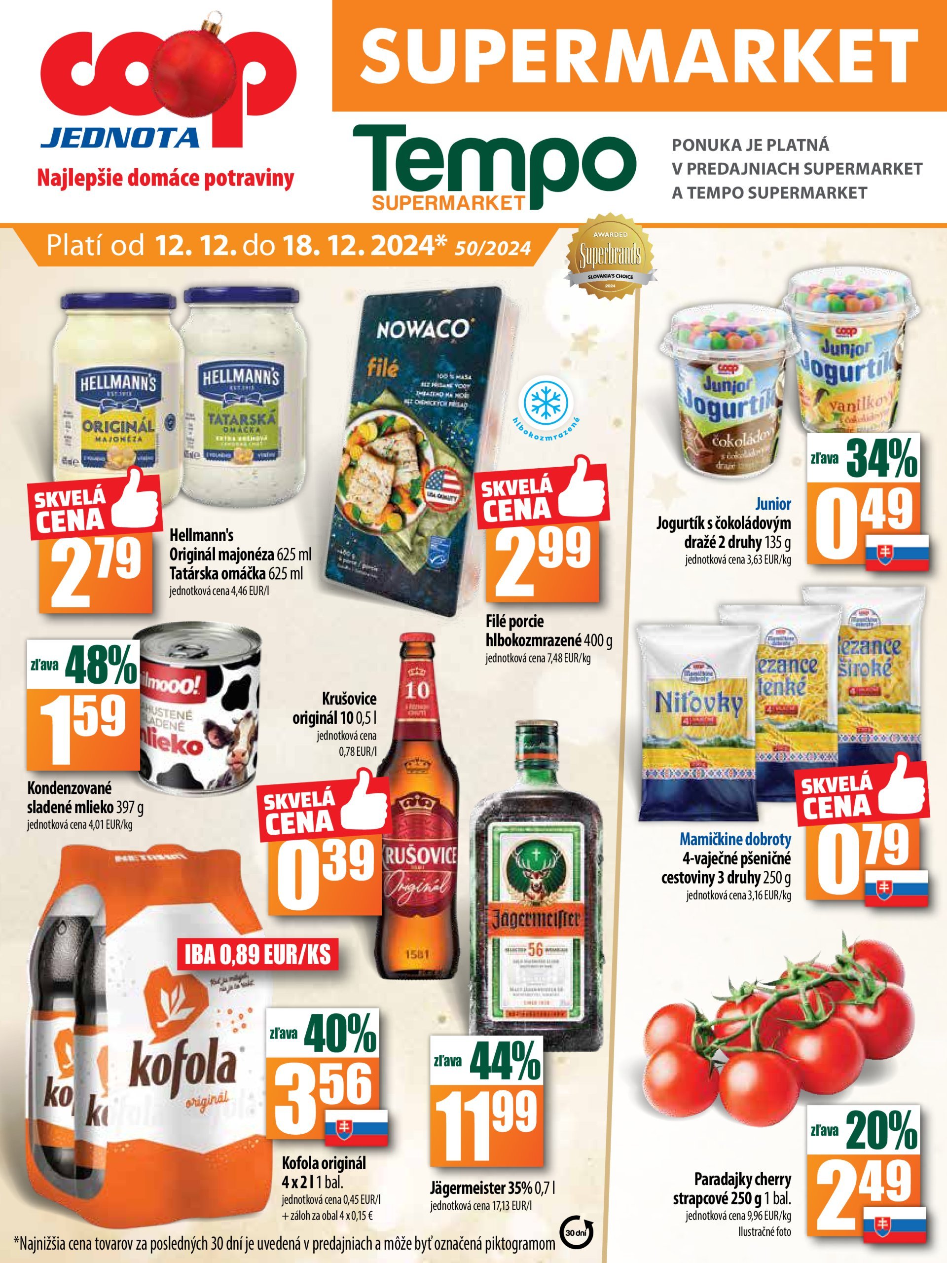 coop-jednota - COOP Jednota - Tempo leták platný od 12.12. - 18.12.