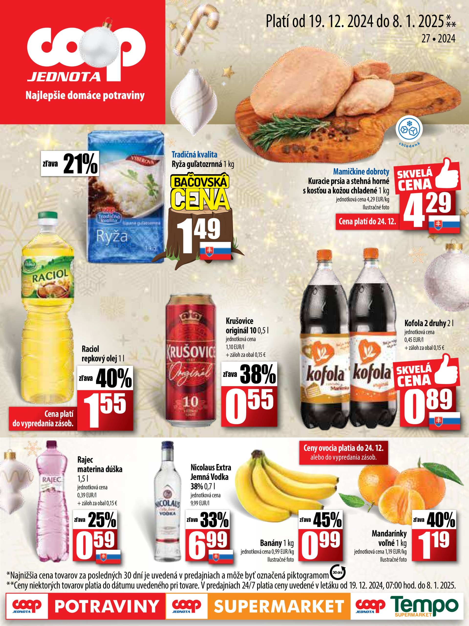 coop-jednota - COOP Jednota leták platný od 19.12. - 08.01. - page: 1