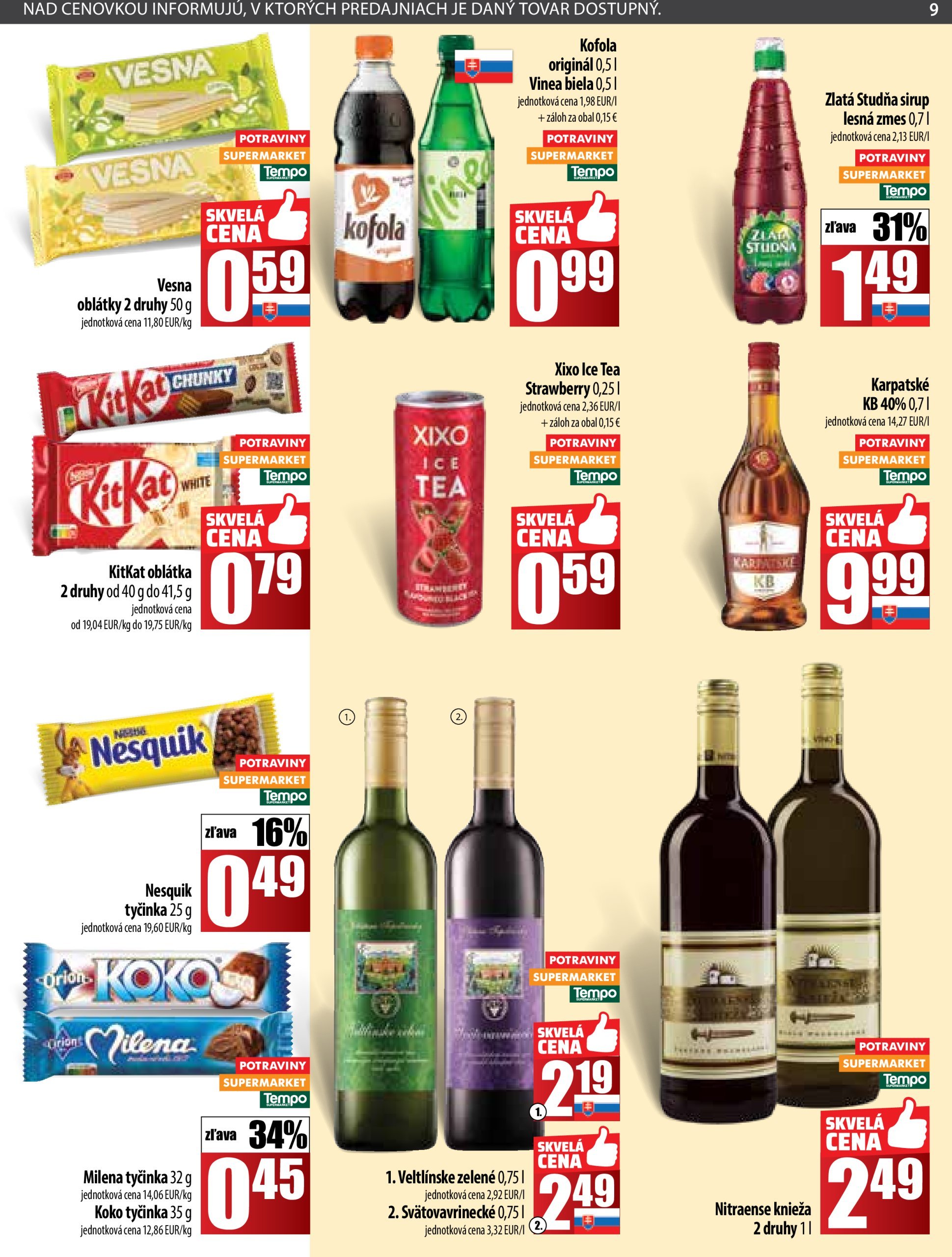 coop-jednota - COOP Jednota - Tempo leták platný od 16.01. - 22.01. - page: 9