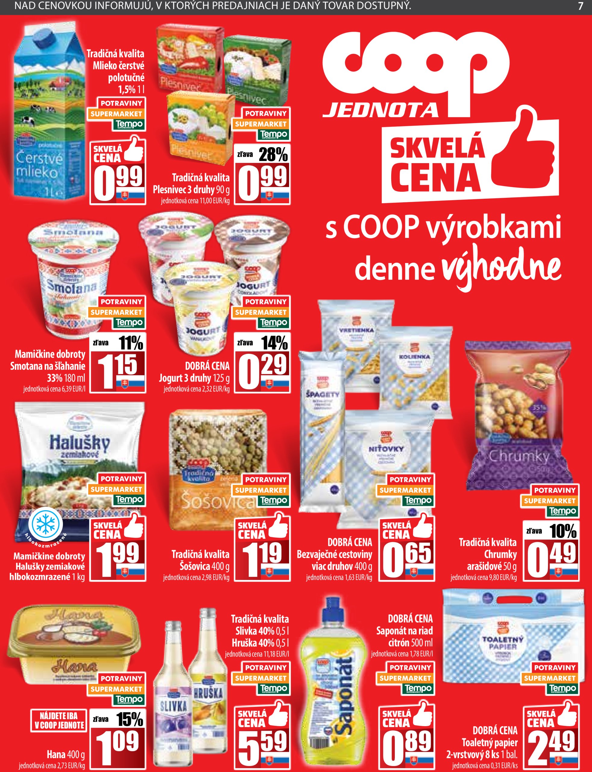 coop-jednota - COOP Jednota - Tempo leták platný od 16.01. - 22.01. - page: 7