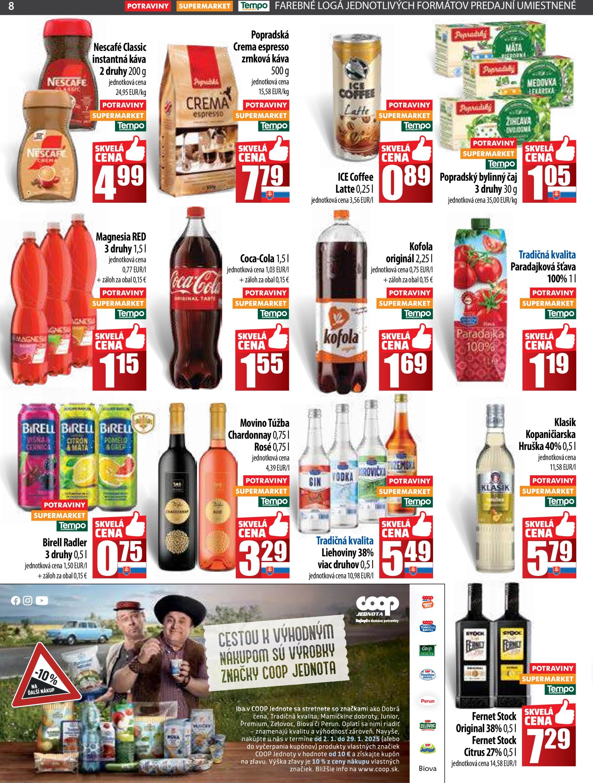 coop-jednota - COOP Jednota - Tempo leták platný od 23.01. - 29.01. - page: 8