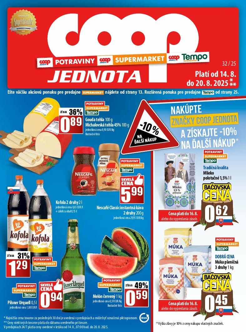 coop-jednota - Leták COOP Jednota platný od 14.08. do 20.08.
