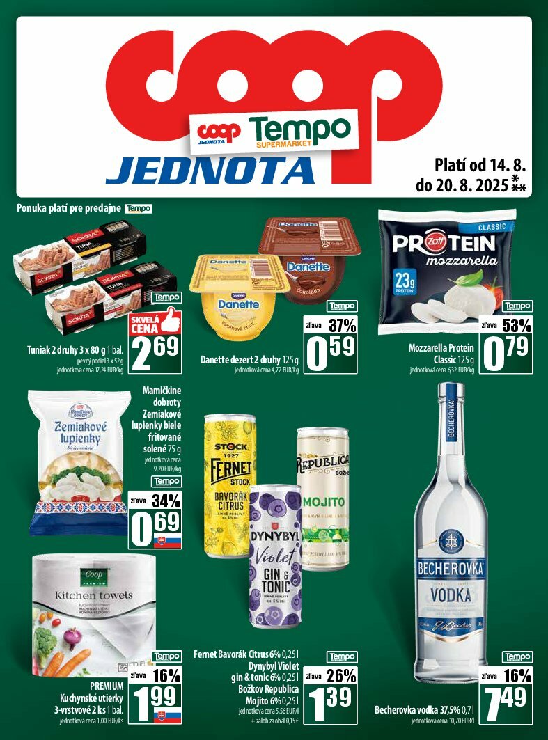 coop-jednota - Leták COOP Jednota platný od 14.08. do 20.08. - page: 25