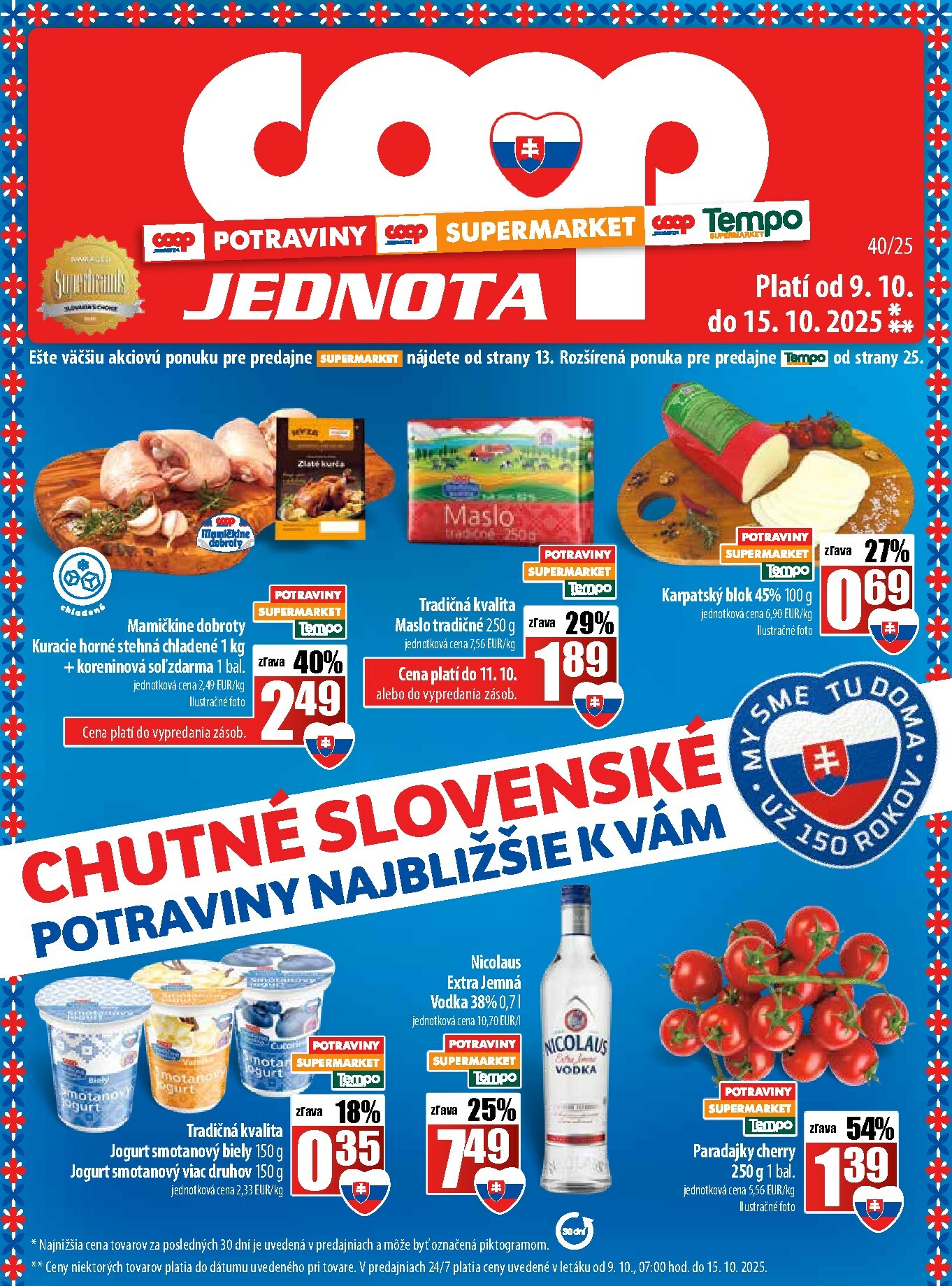 coop-jednota - Leták COOP Jednota - Tempo platný od 09.10. do 15.10. - page: 1