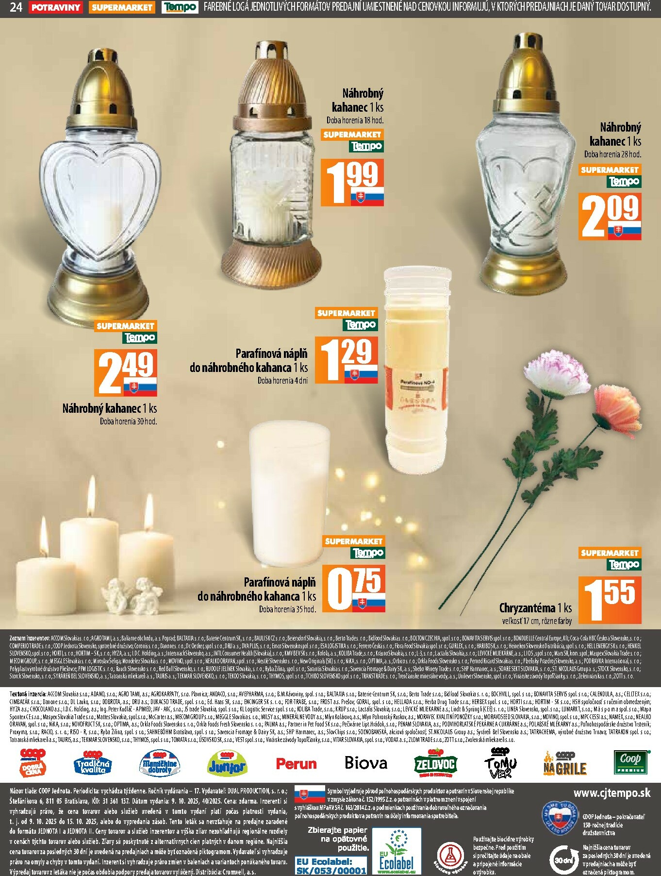 coop-jednota - Leták COOP Jednota - Tempo platný od 09.10. do 15.10. - page: 24