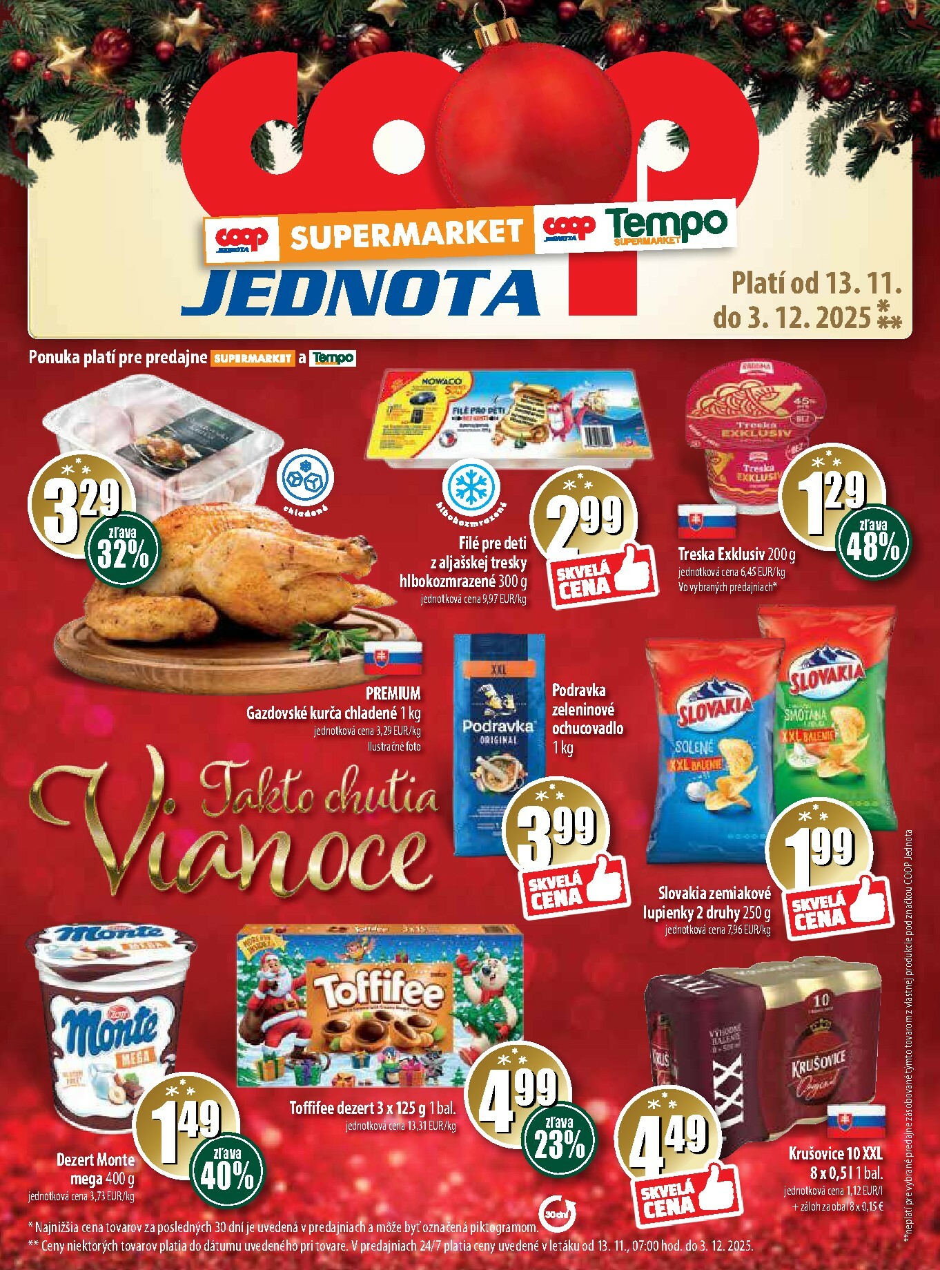 coop-jednota - Leták COOP Jednota - Vianoce platný od 13.11. do 03.12.