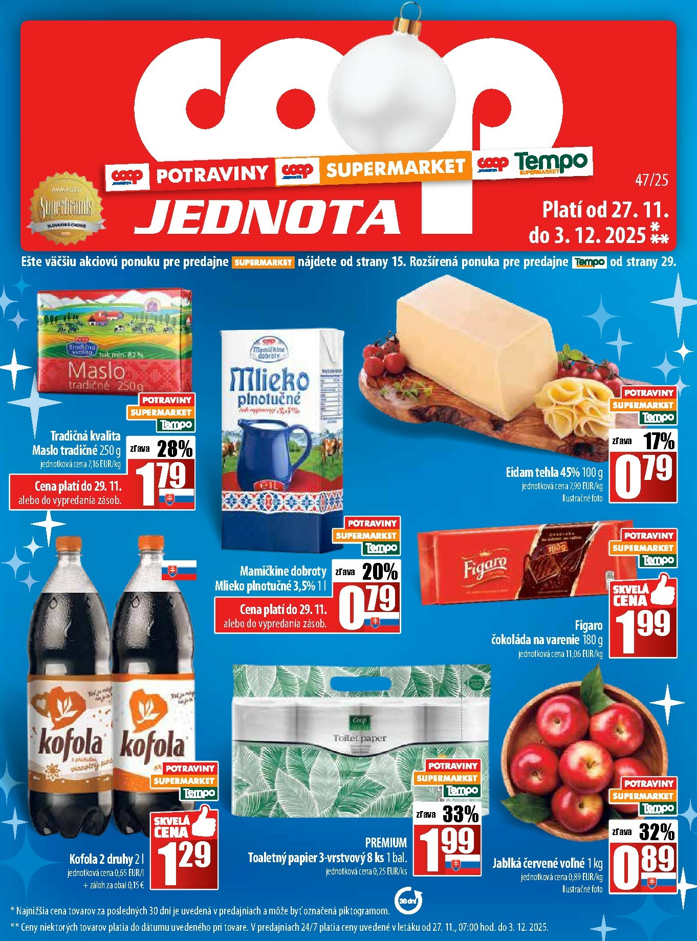 coop-jednota - Leták COOP Jednota platný od 27.11. do 03.12.
