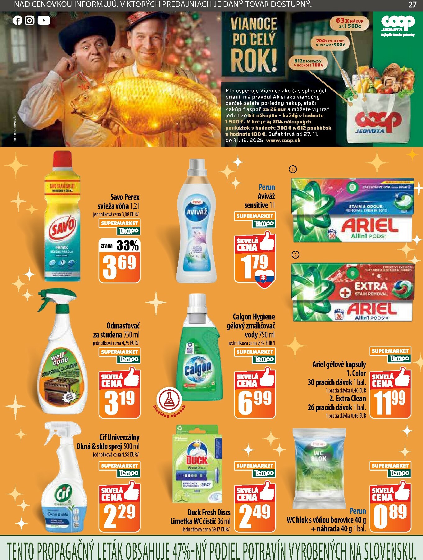 coop-jednota - Leták COOP Jednota - Tempo platný od 11.12. do 17.12. - page: 27