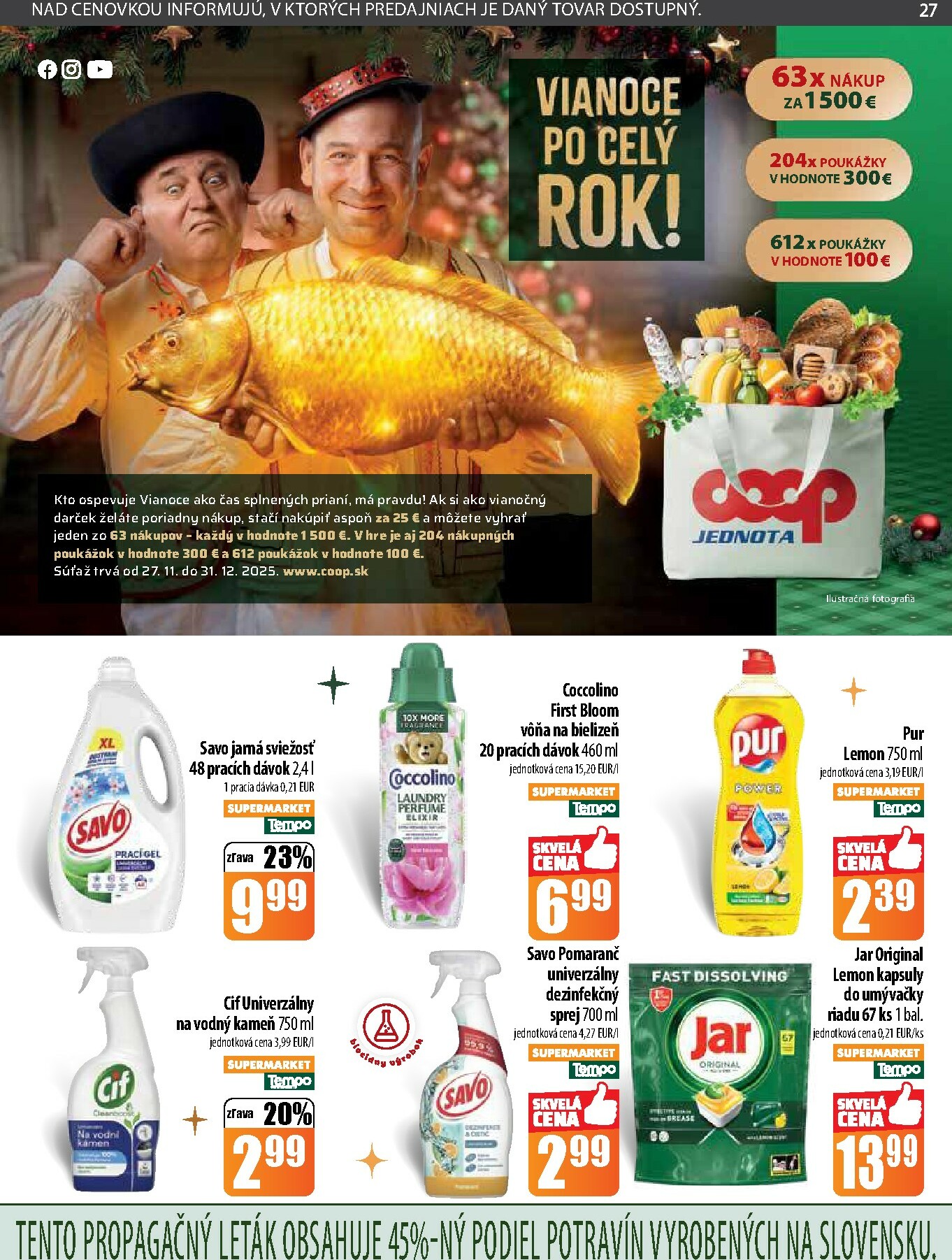 coop-jednota - Leták COOP Jednota platný od 18.12. do 24.12. - page: 27