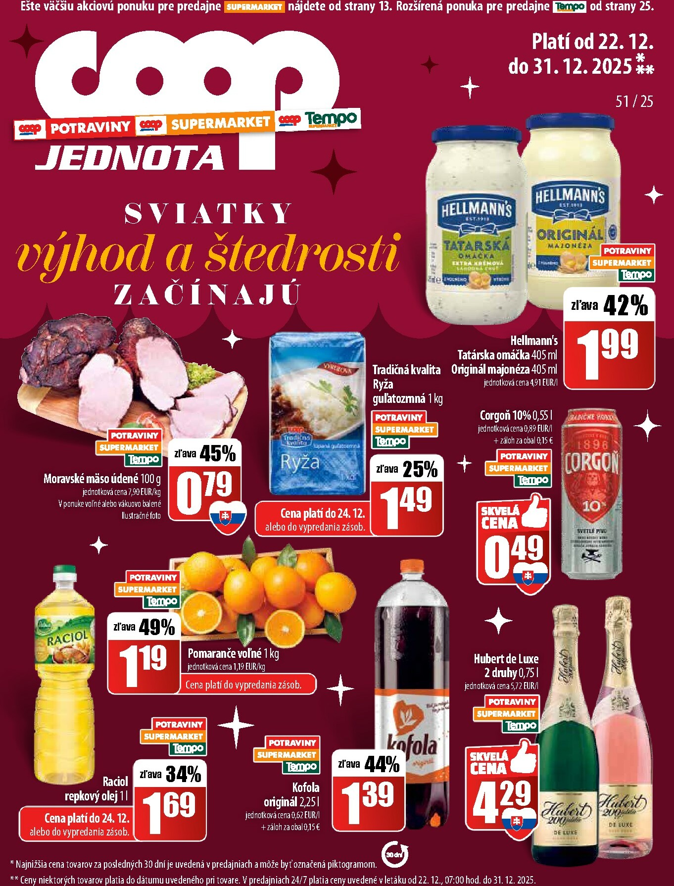 coop-jednota - Leták COOP Jednota - Tempo platný od 22.12. do 31.12.