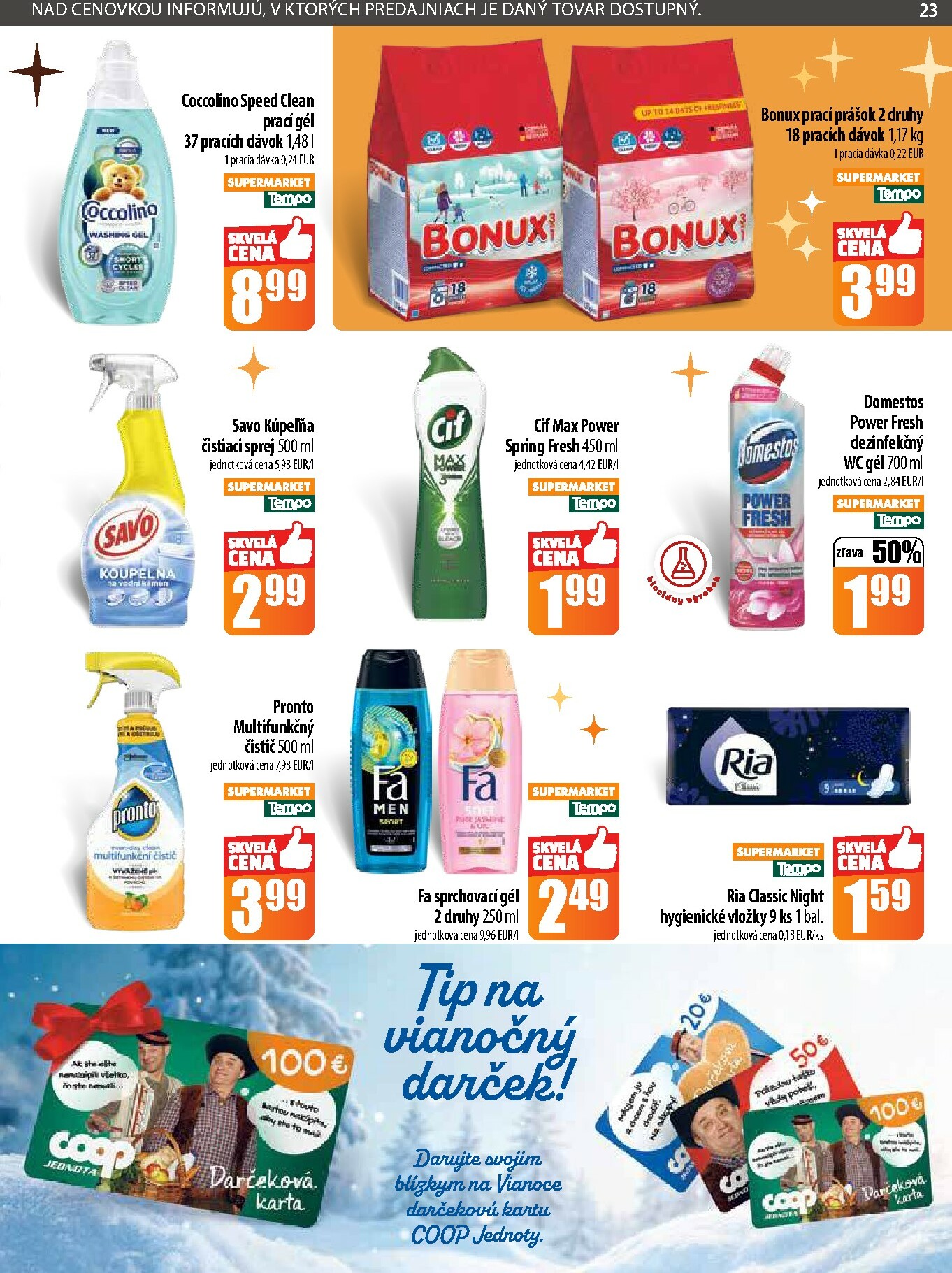 coop-jednota - Leták COOP Jednota - Tempo platný od 22.12. do 31.12. - page: 23