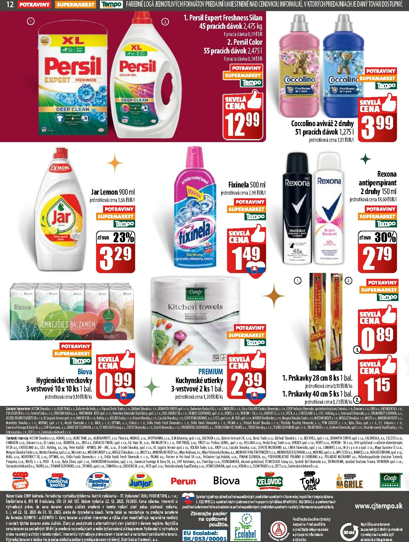 coop-jednota - Leták COOP Jednota - Tempo platný od 22.12. do 31.12. - page: 12