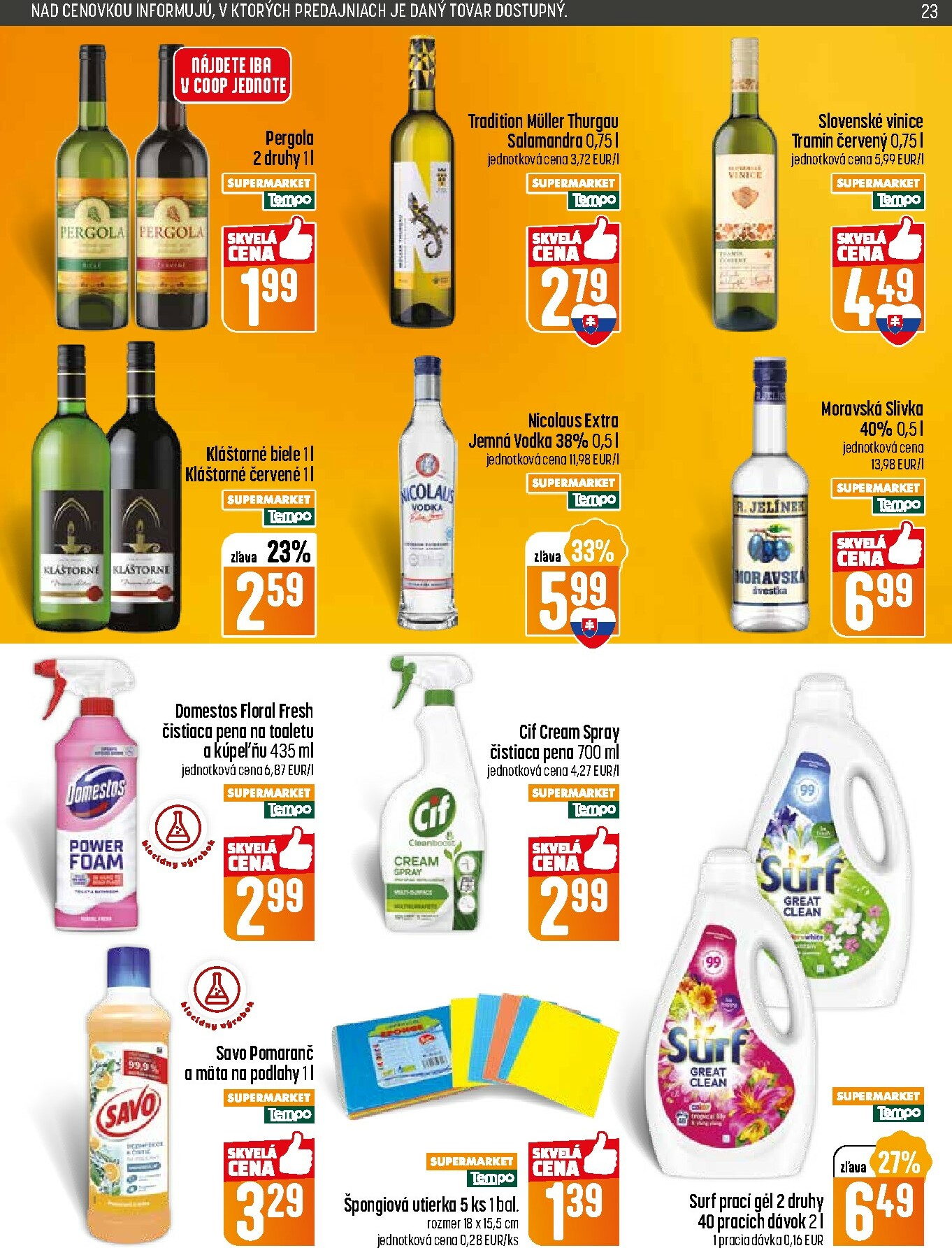 coop-jednota - Leták COOP Jednota - Tempo platný od 08.01. do 14.01. - page: 23